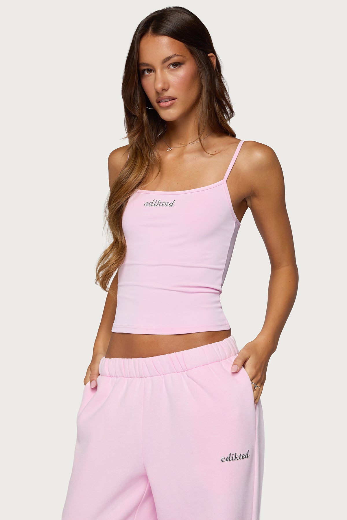 Edikted Diva Tank Top - LIGHT-PINK