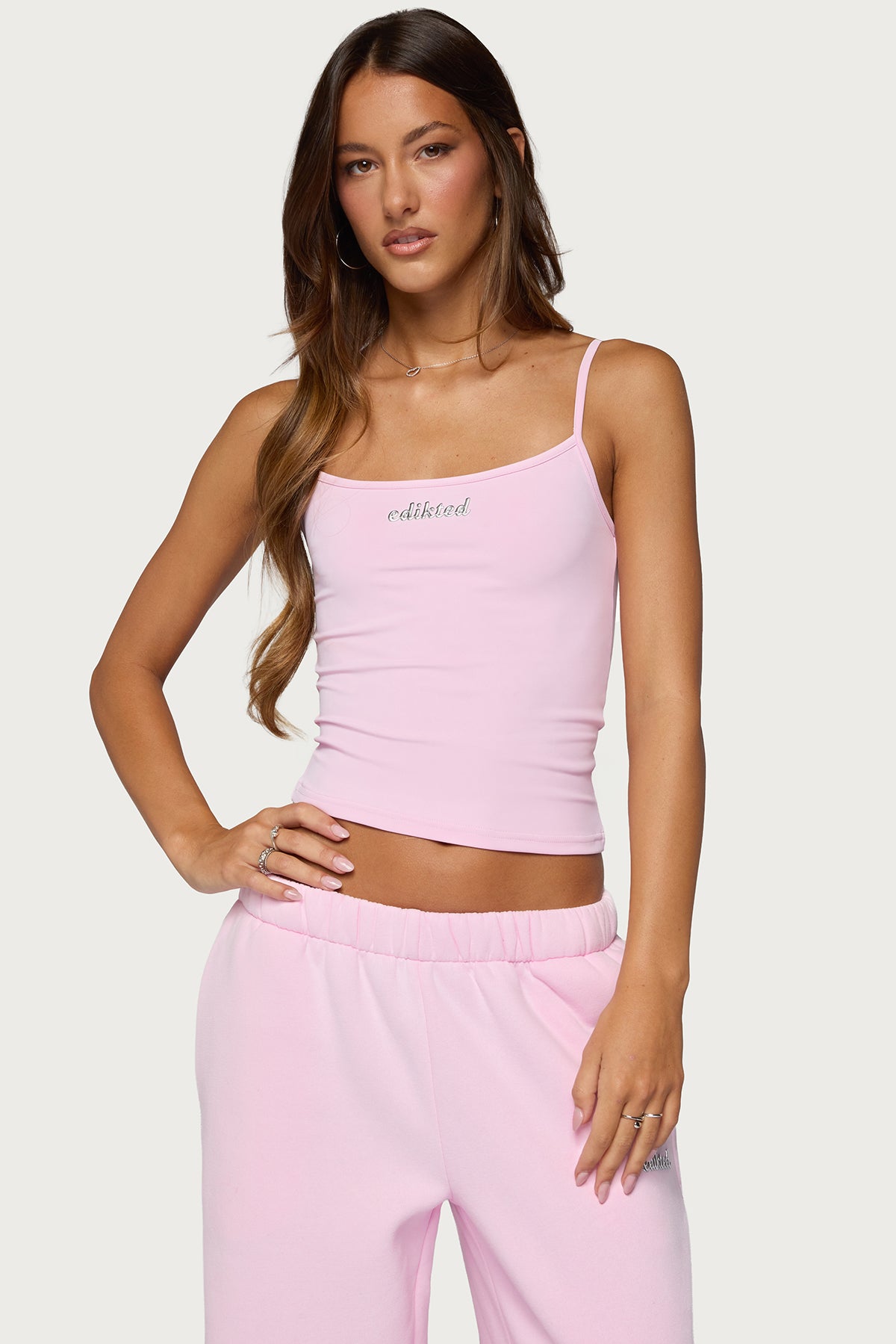 Edikted Diva Tank Top - LIGHT-PINK