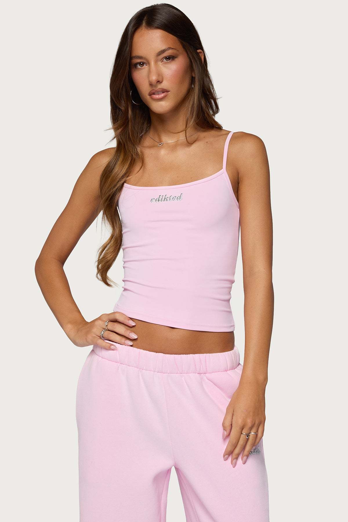 Edikted Diva Tank Top - LIGHT-PINK