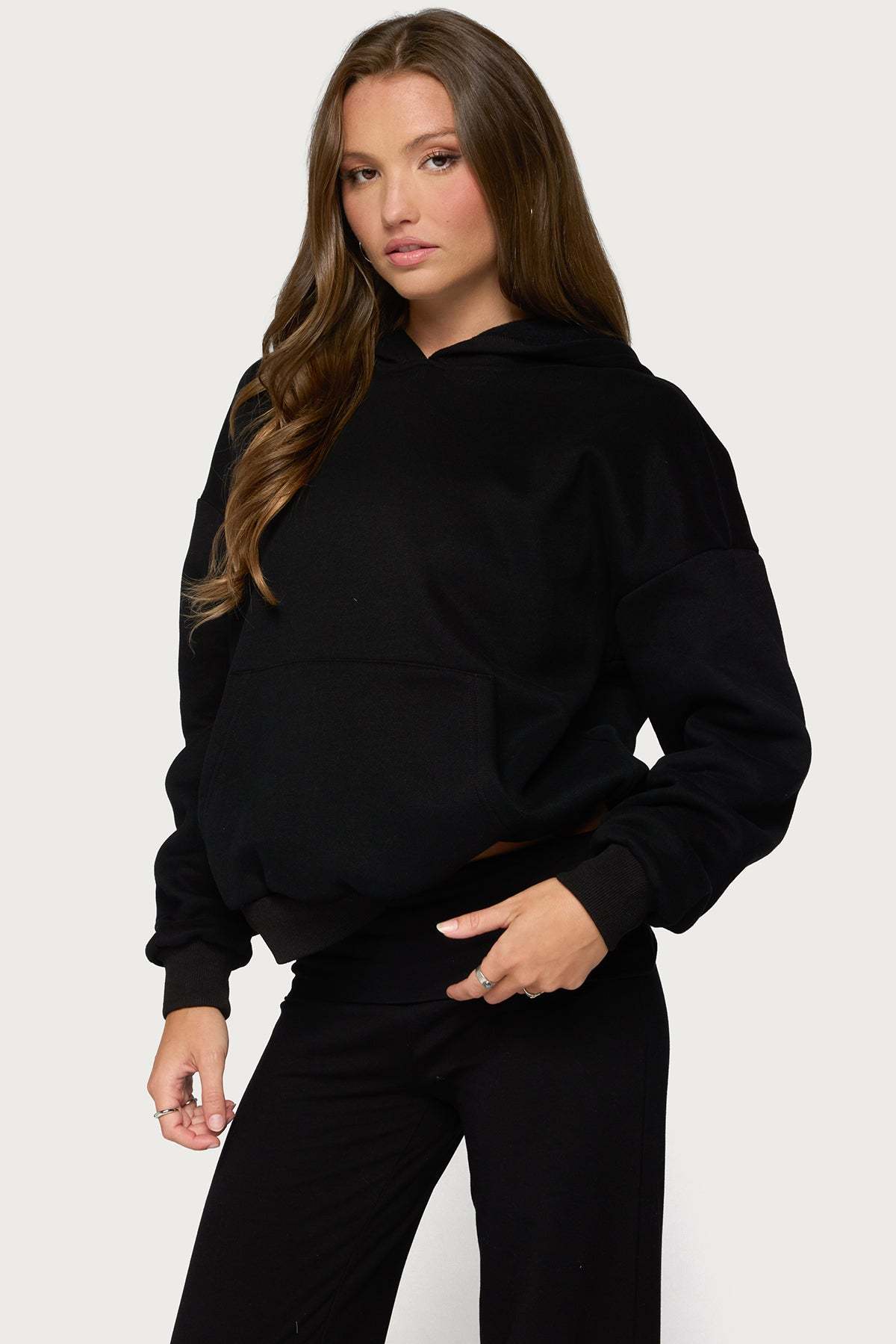 Angel Energy Sequin Hoodie - BLACK
