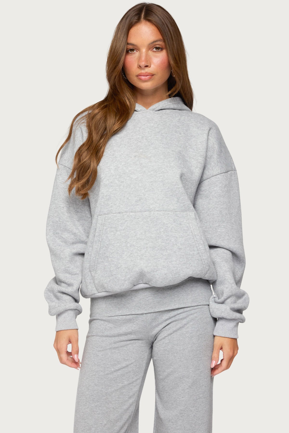 Angel Energy Sequin Hoodie - GRAY-MELANGE