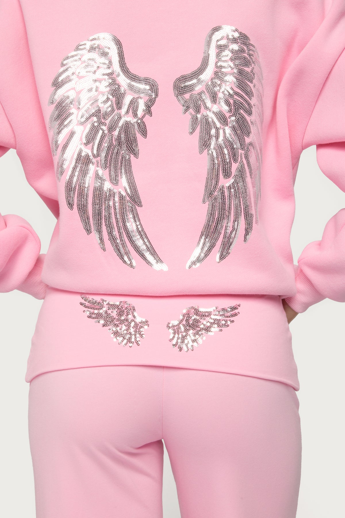 Angel Energy Sequin Hoodie - PINK