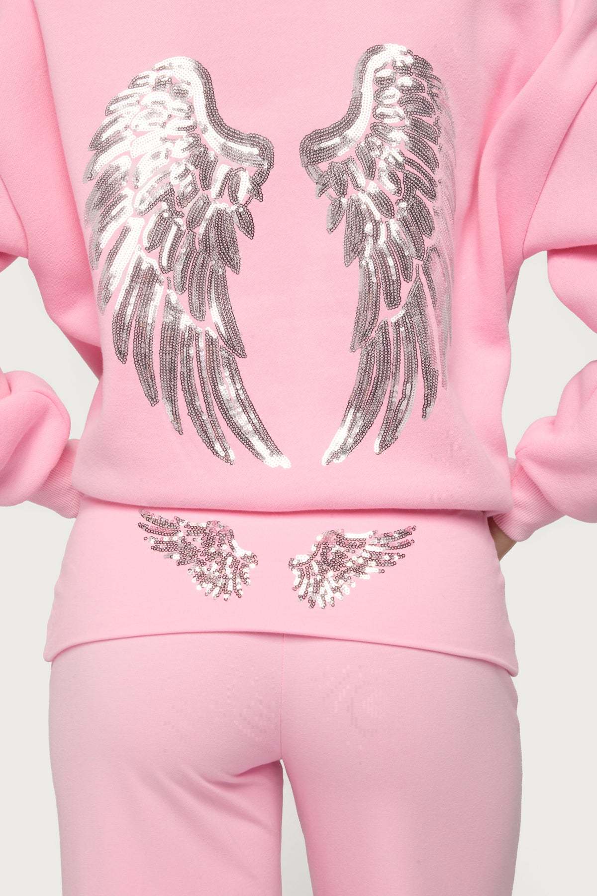 Angel Energy Sequin Hoodie - PINK