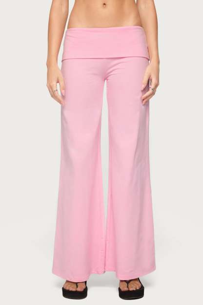 Angel Energy Sequin Foldover Pants - PINK