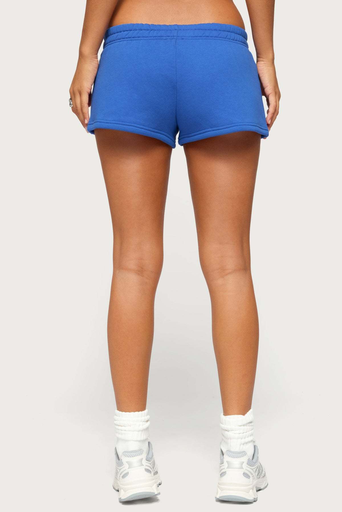 Basic Girl Low Rise Sweat Shorts - BLUE