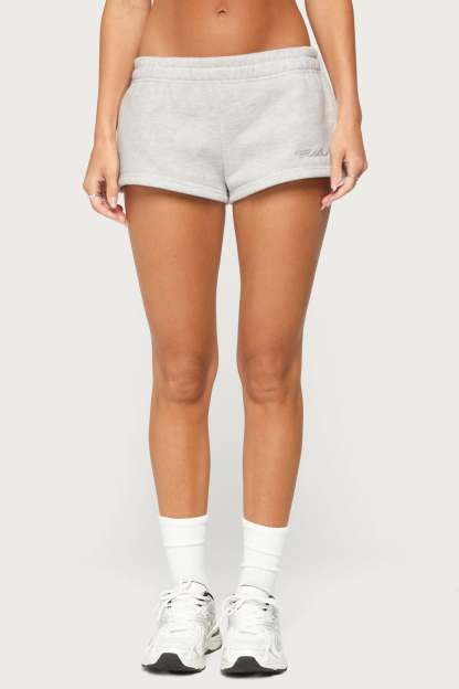 Basic Girl Low Rise Sweat Shorts - LIGHT-GRAY-MELANGE