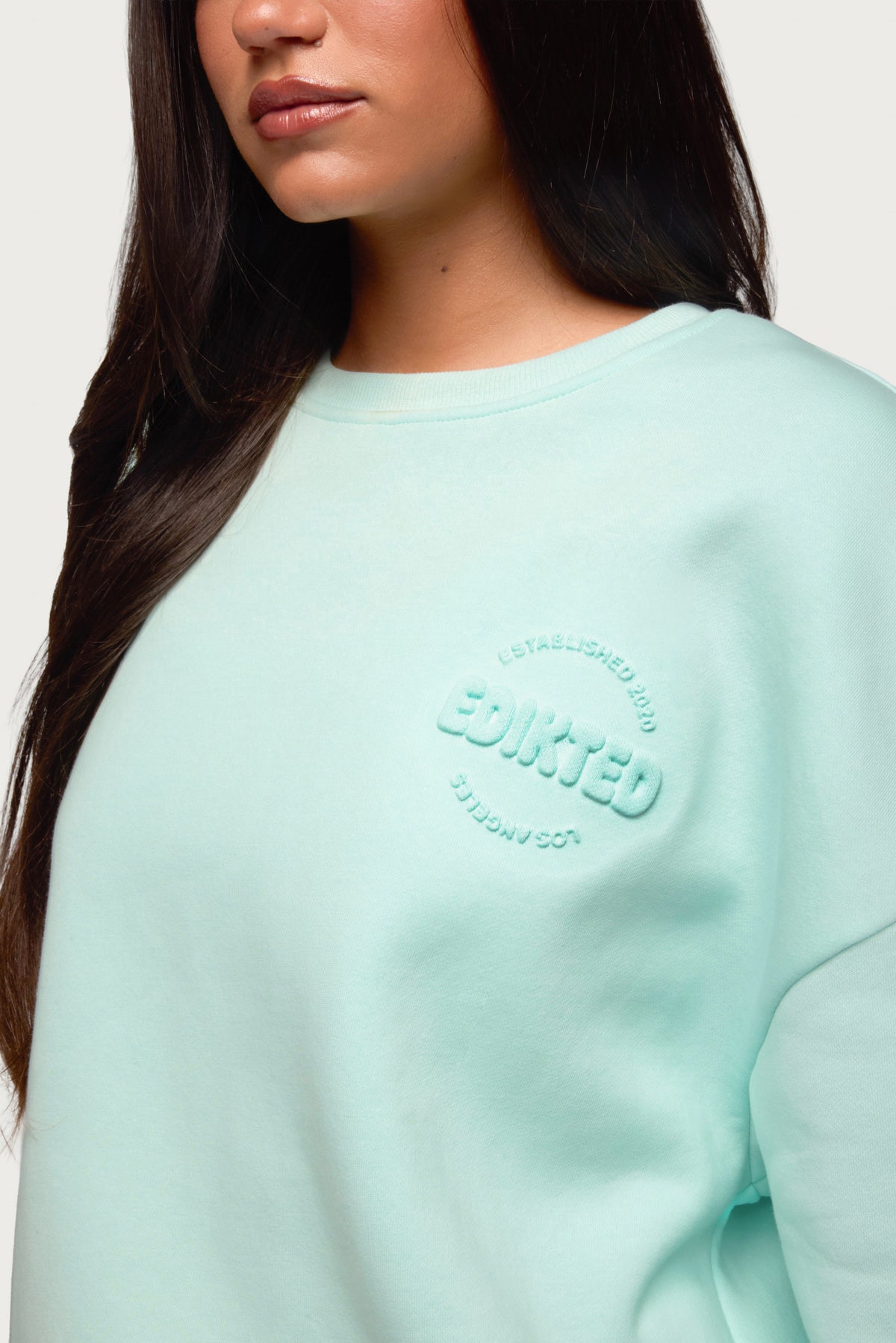 Alysa Oversized Sweatshirt - AQUA