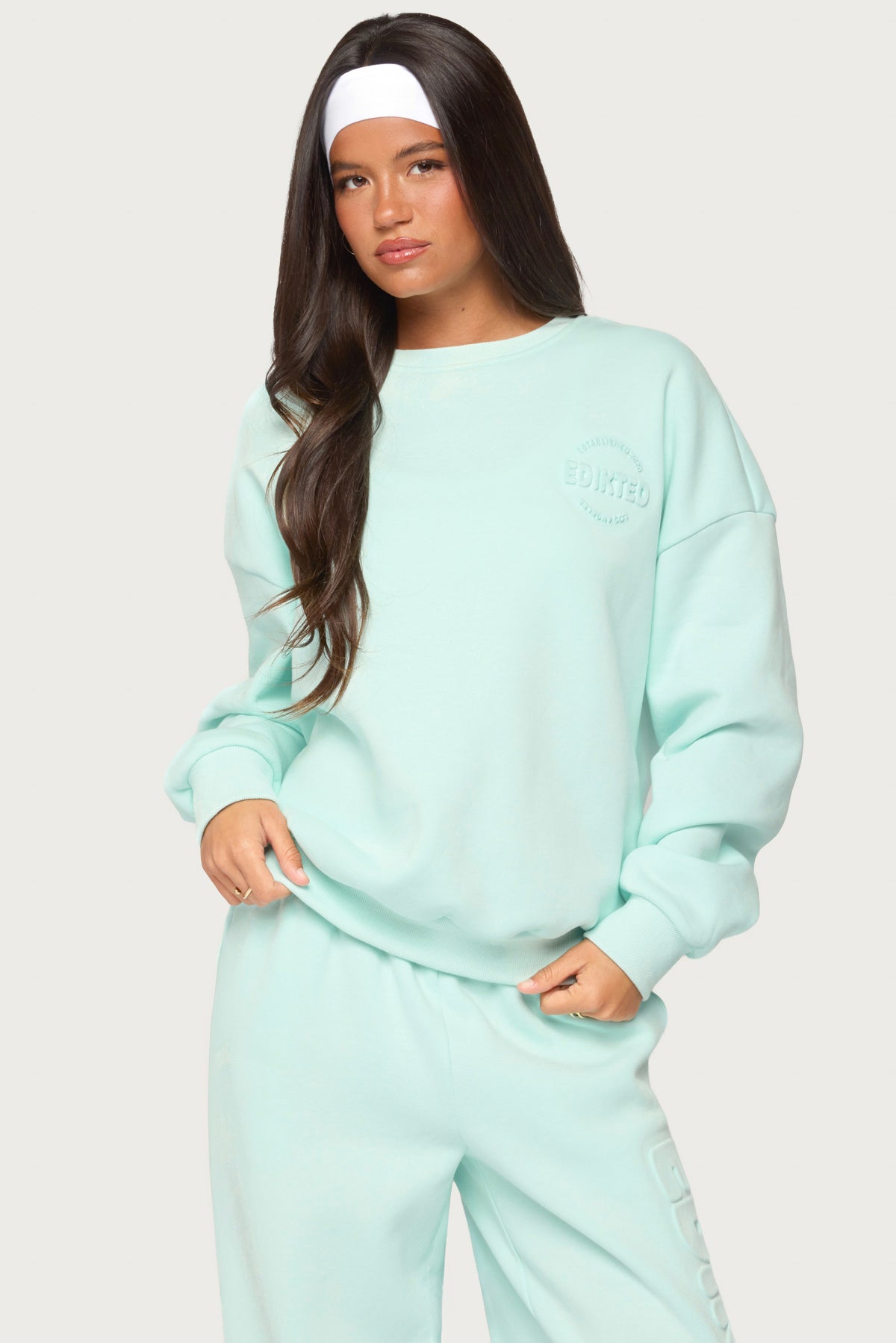 Alysa Oversized Sweatshirt - AQUA