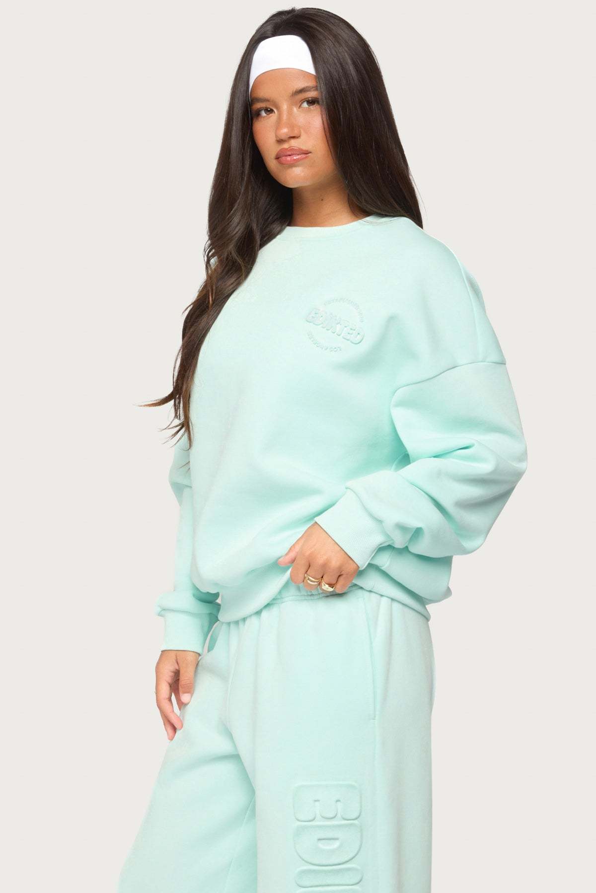Alysa Oversized Sweatshirt - AQUA