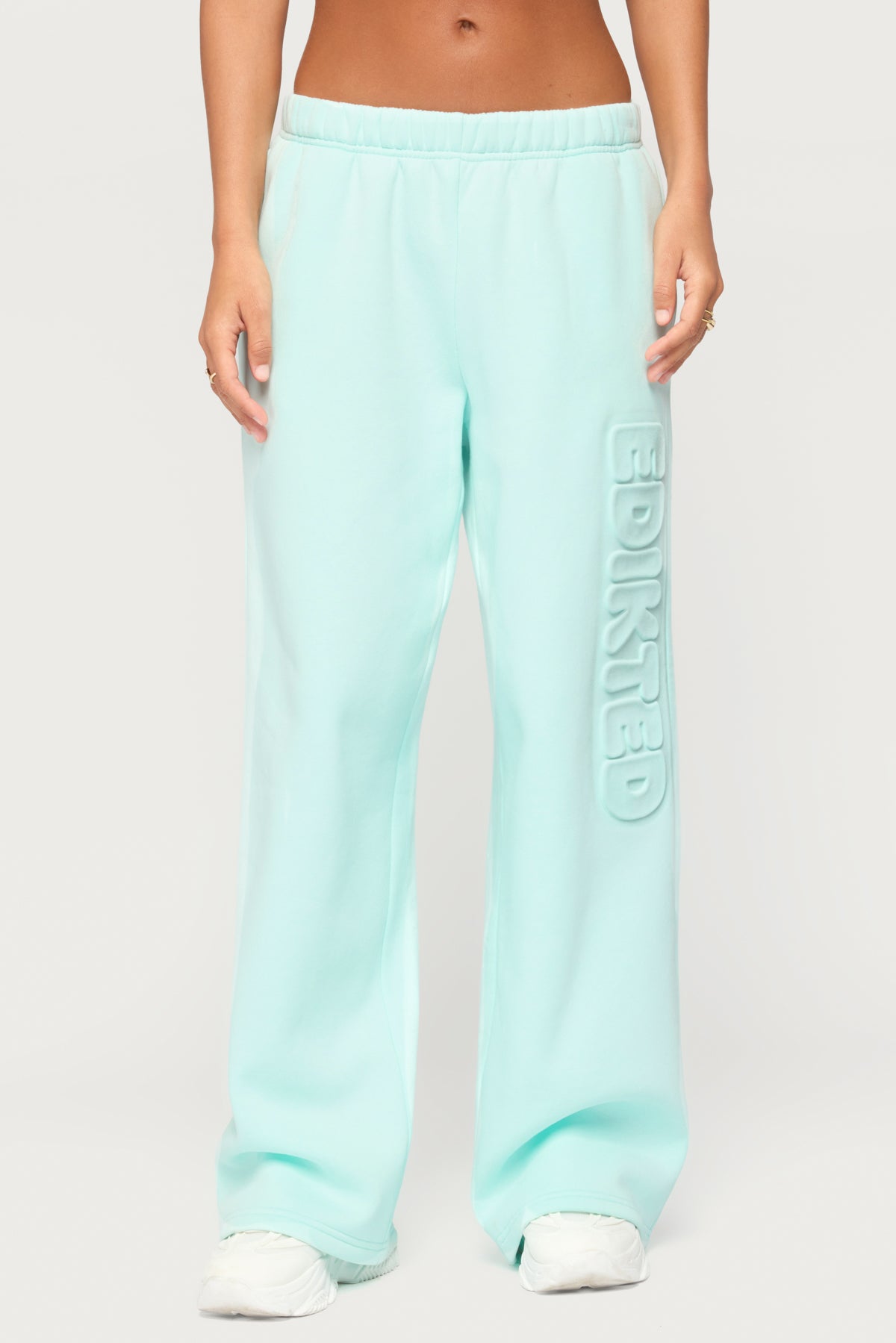 Alysa Wide Leg Sweatpants - AQUA