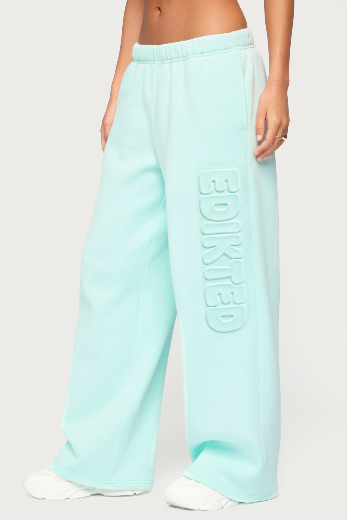 Alysa Wide Leg Sweatpants - AQUA