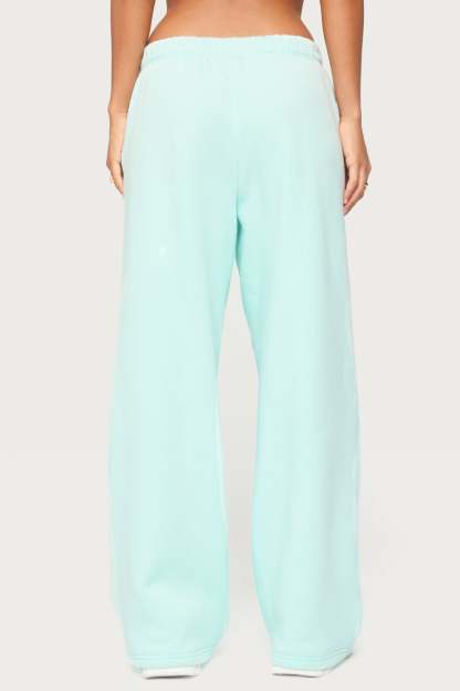 Alysa Wide Leg Sweatpants - AQUA