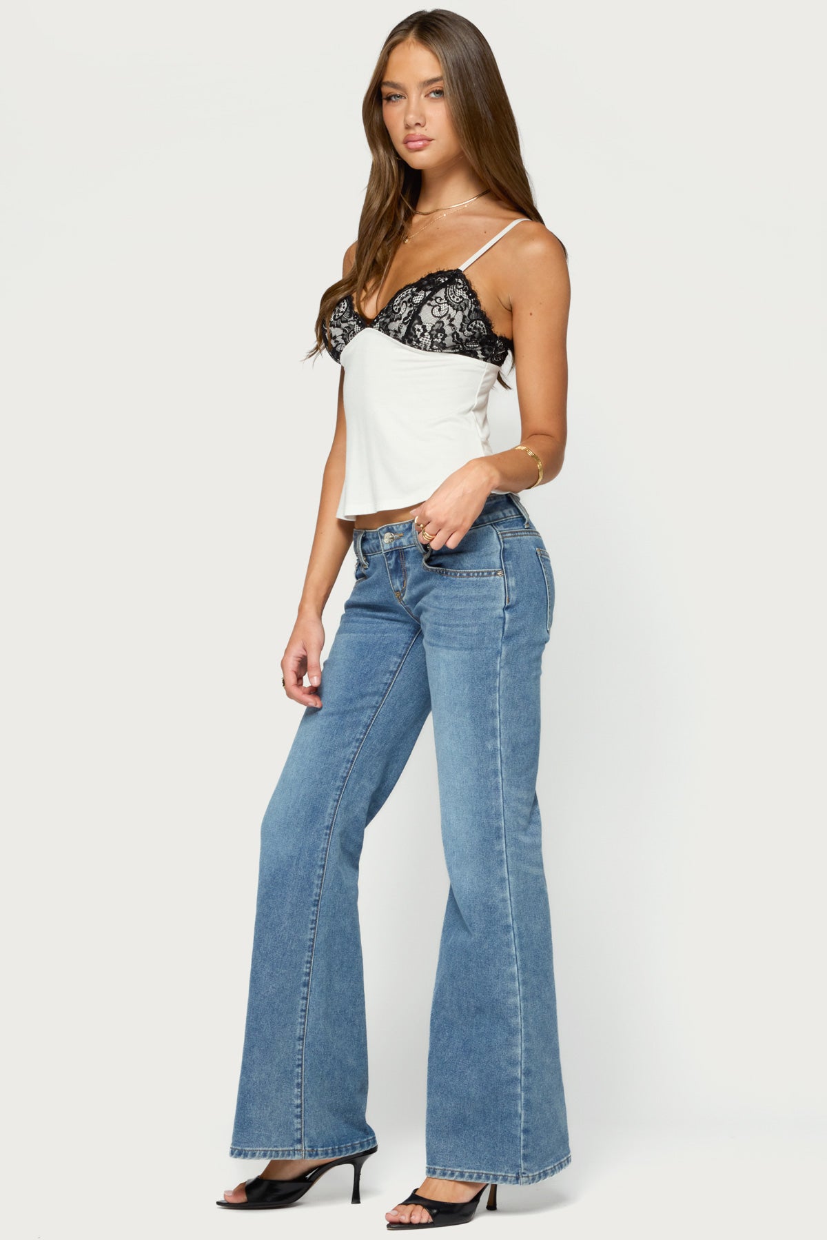 Rubie Lacey Babydoll Top - WHITE