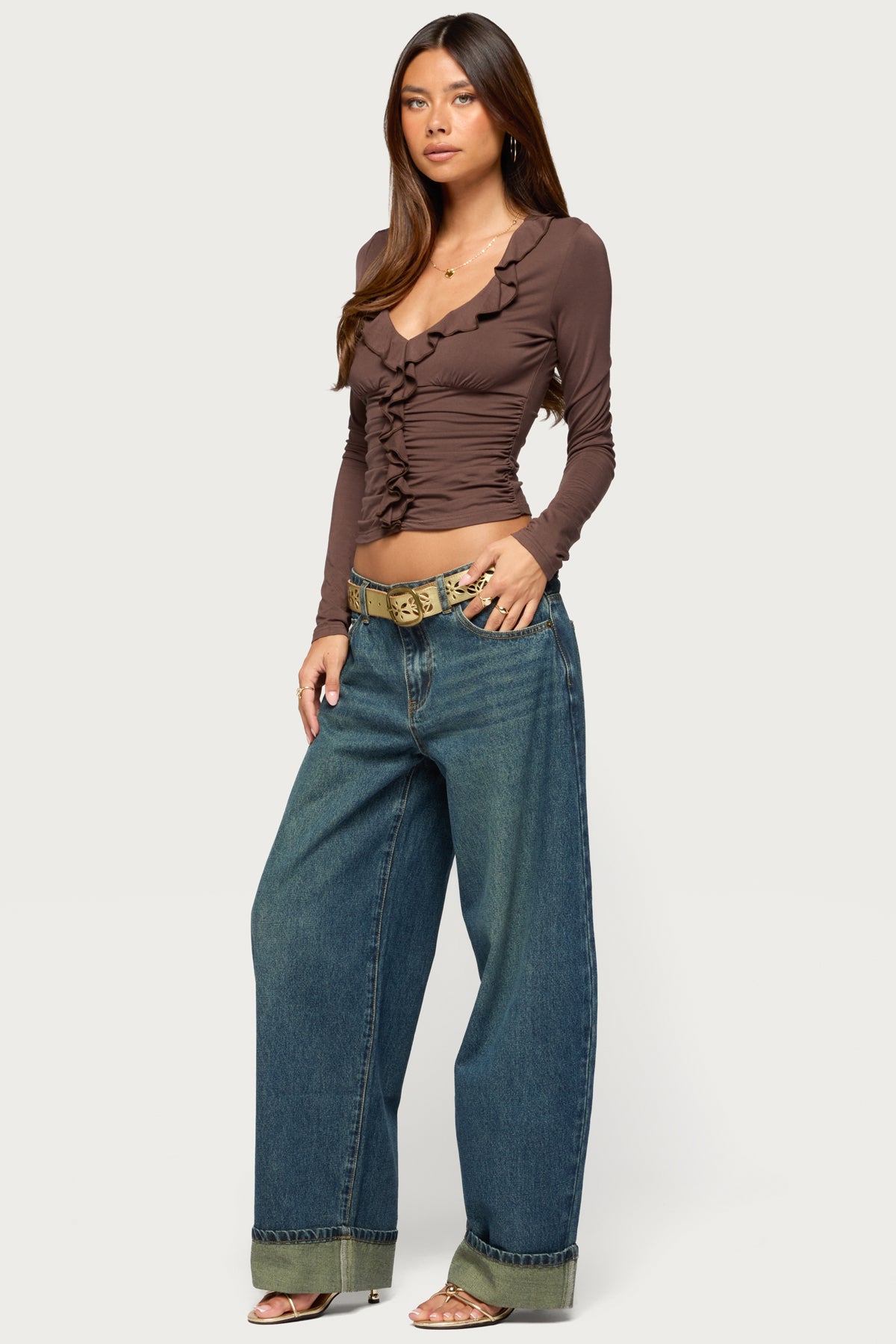 Kella Low Rise Baggy Jeans - TWILIGHT-BLUE