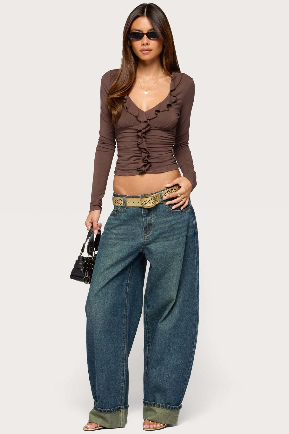 Kella Low Rise Baggy Jeans - TWILIGHT-BLUE