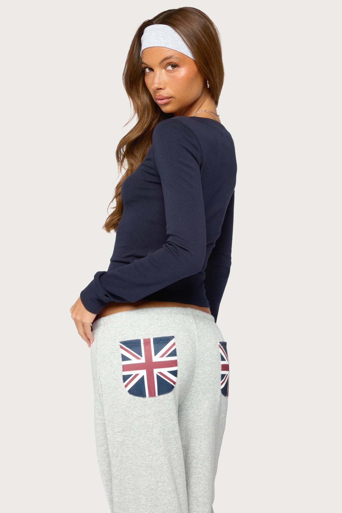 Oloya Long Sleeve Top - NAVY