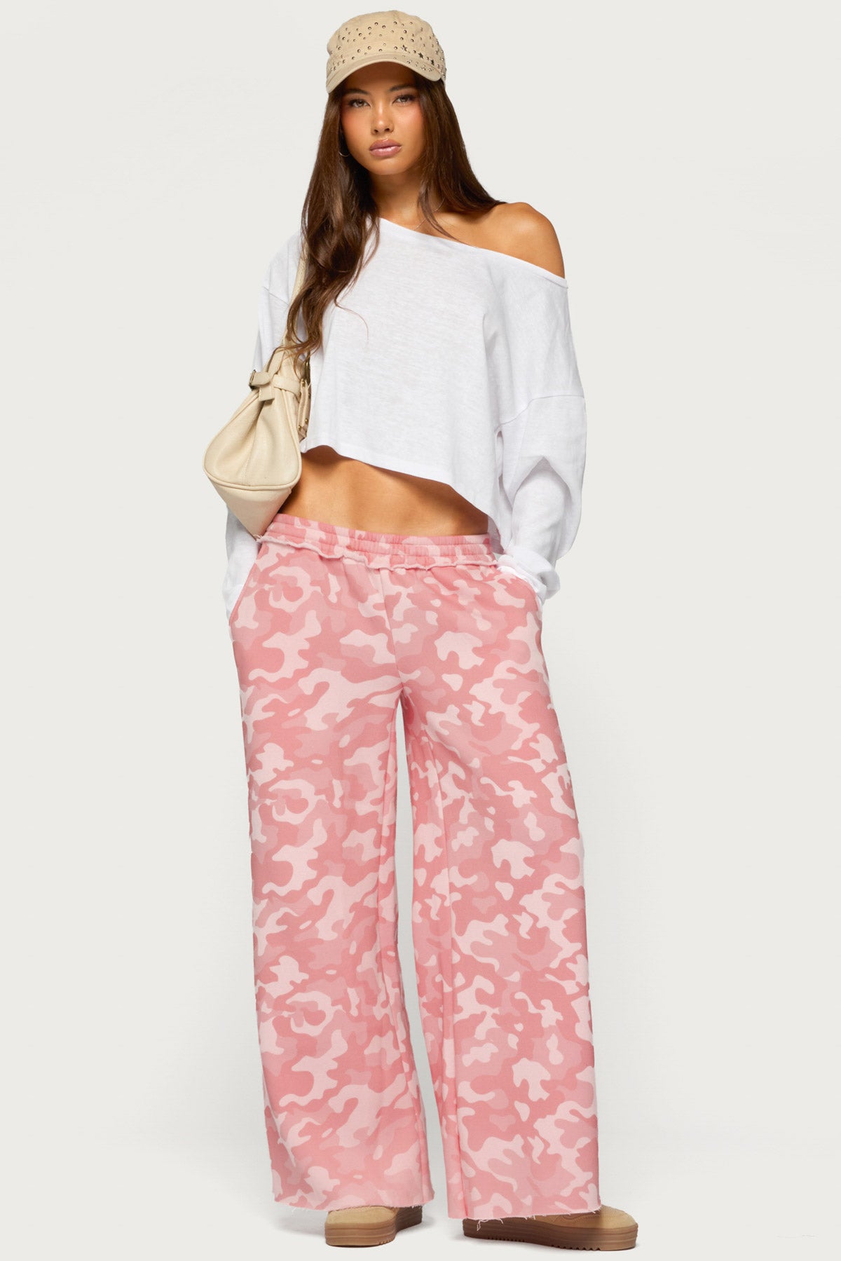 Peala Off Shoulder Long Sleeve Top - WHITE