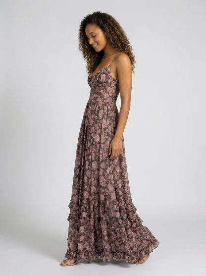 Aurelia Floral Bustier Maxi Dress