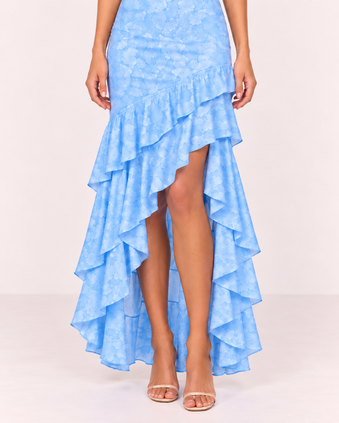 FLORAL RUFFLE MAXI DRESS