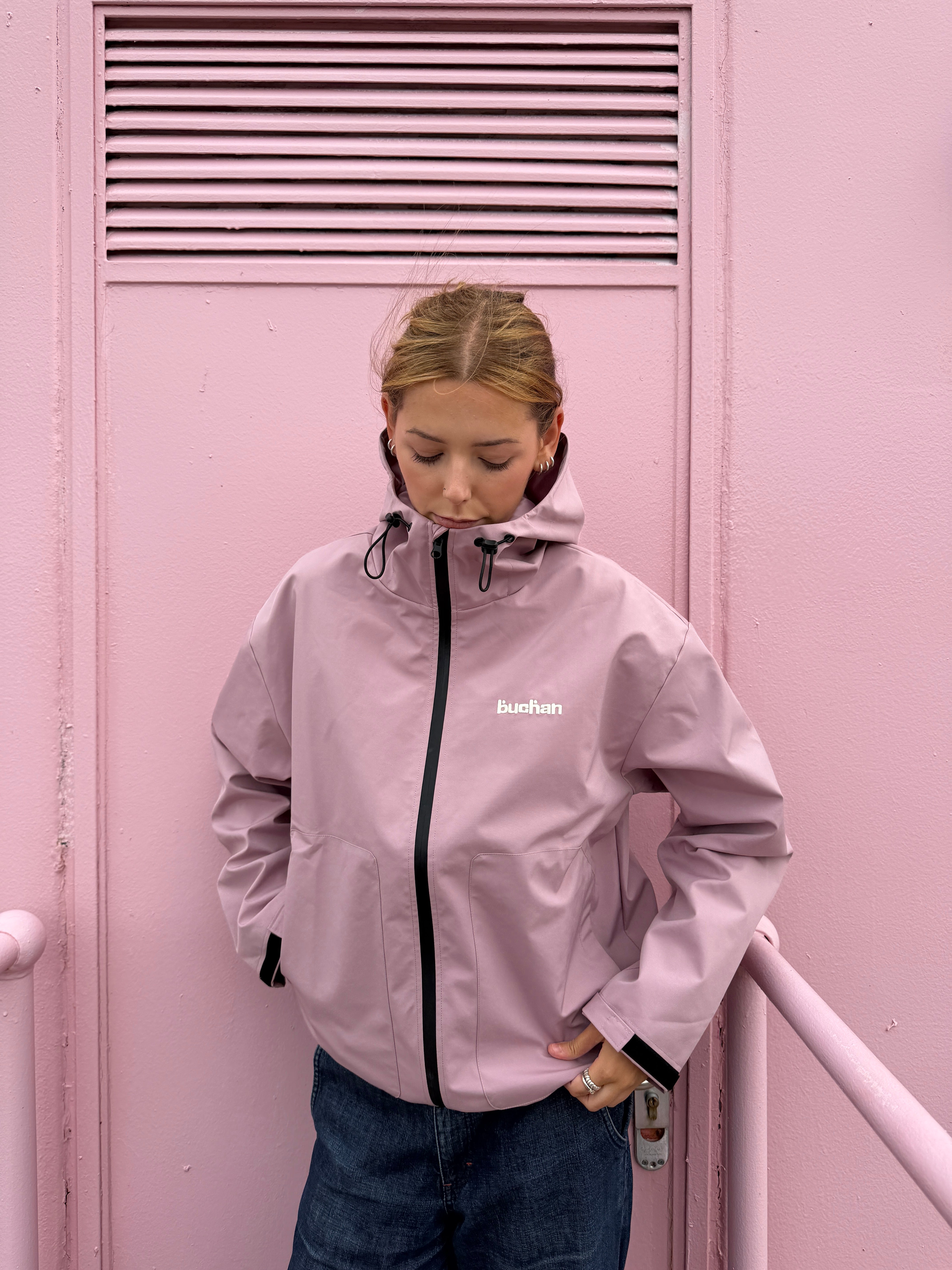 Water Reactive Cheetah Rain Jacket - Pink — source media 9