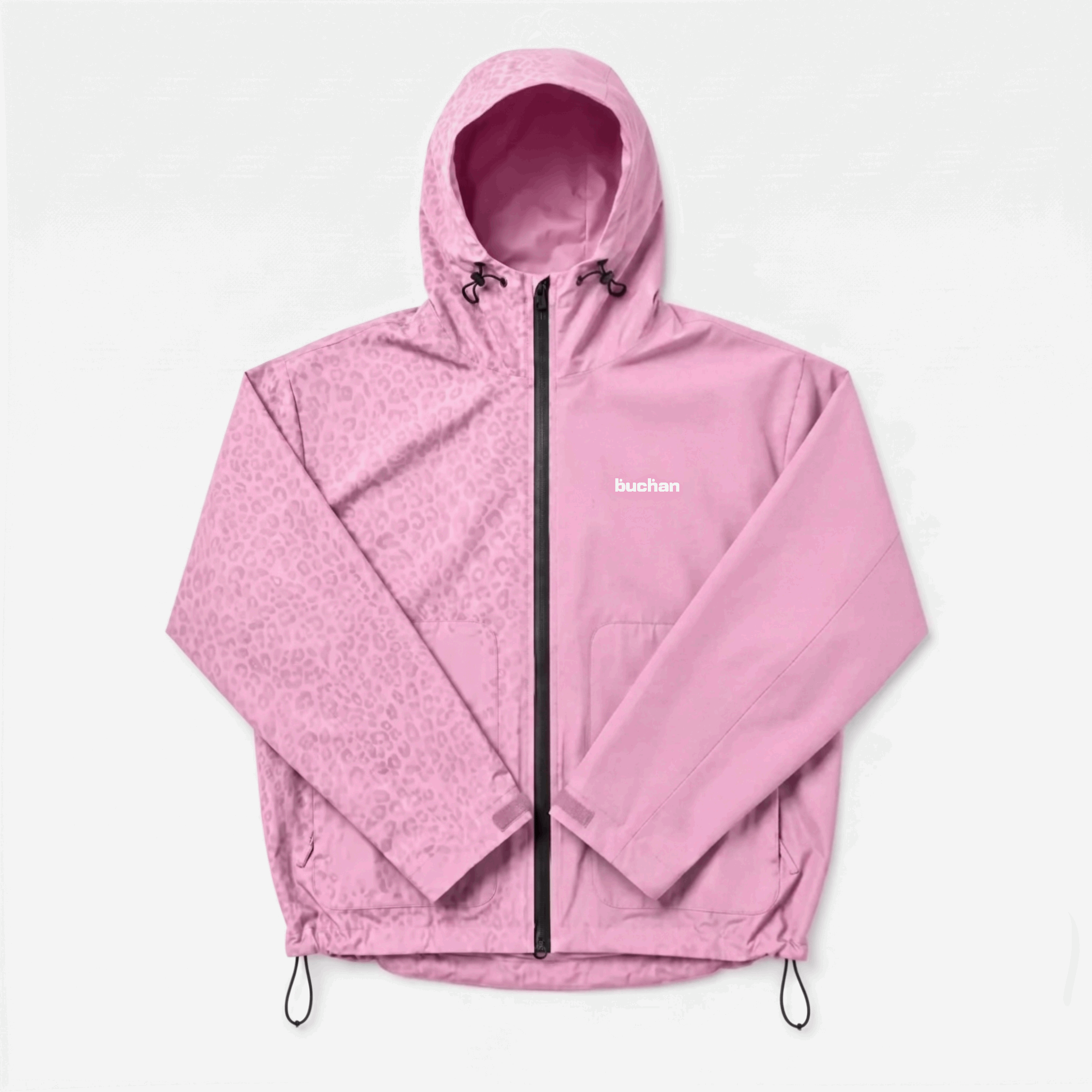 Water Reactive Cheetah Rain Jacket in Pink