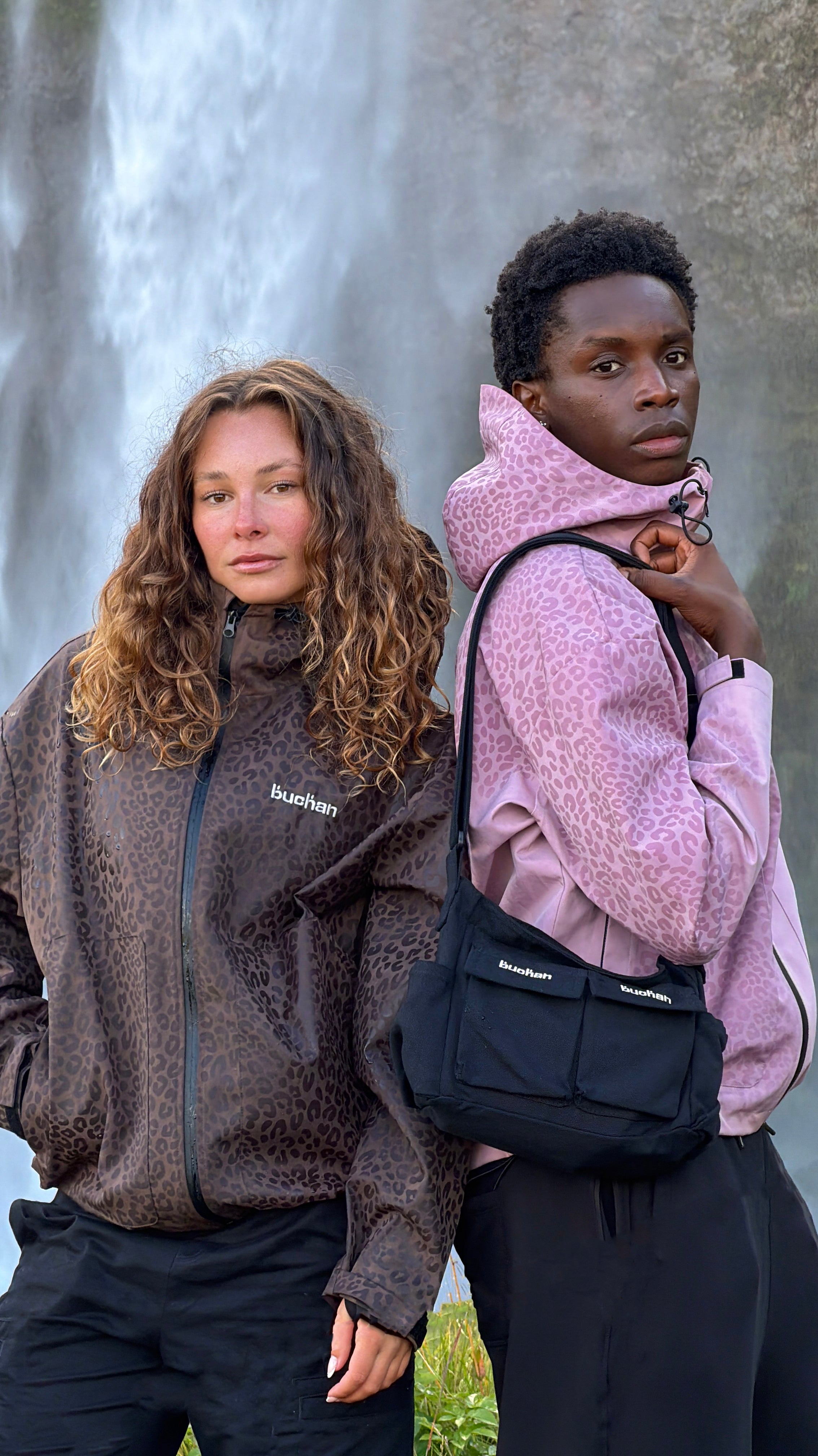 Water Reactive Cheetah Rain Jacket - Brown — source media 5