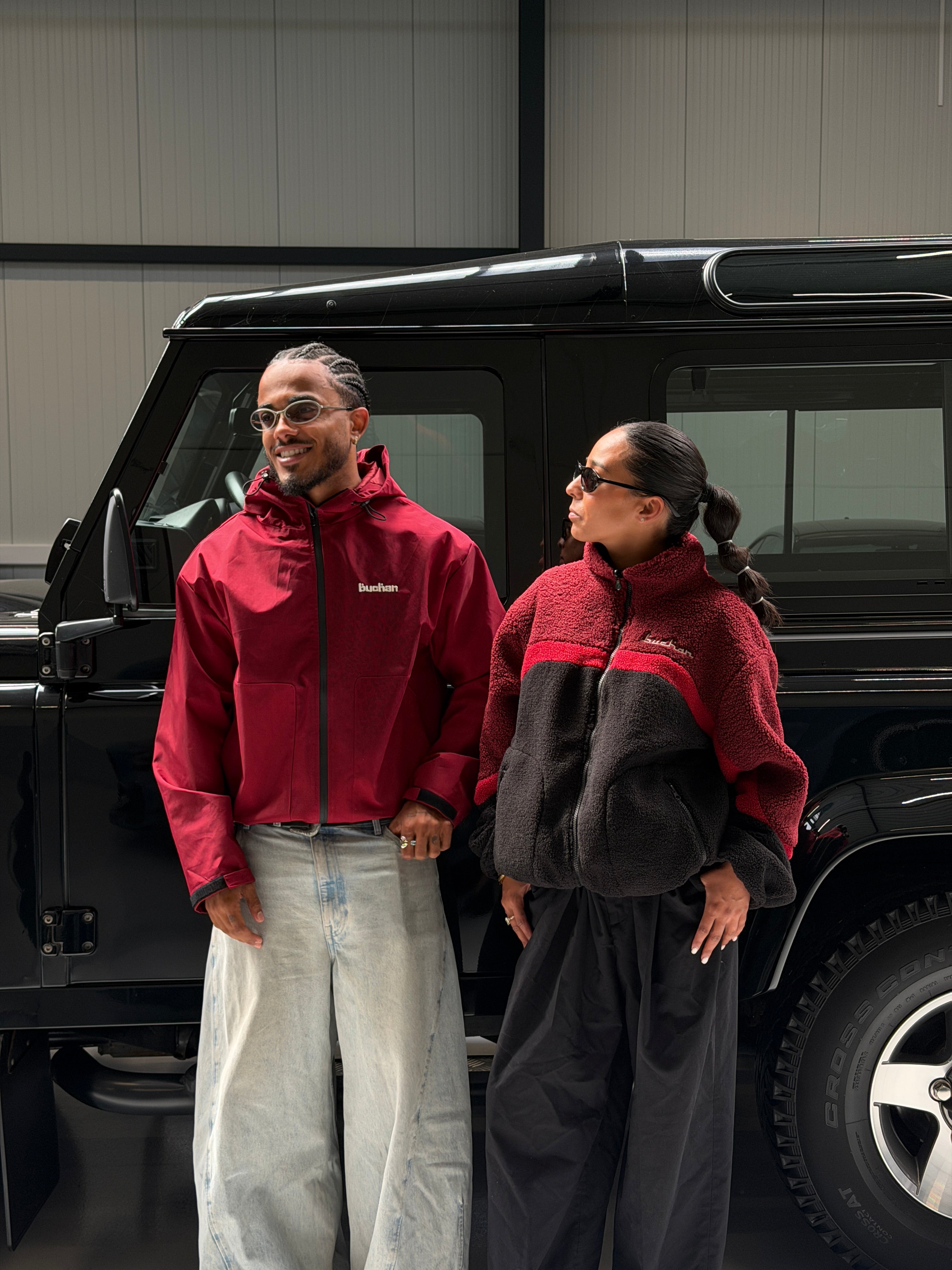 Water Reactive Cheetah Rain Jacket - Burgundy — source media 12