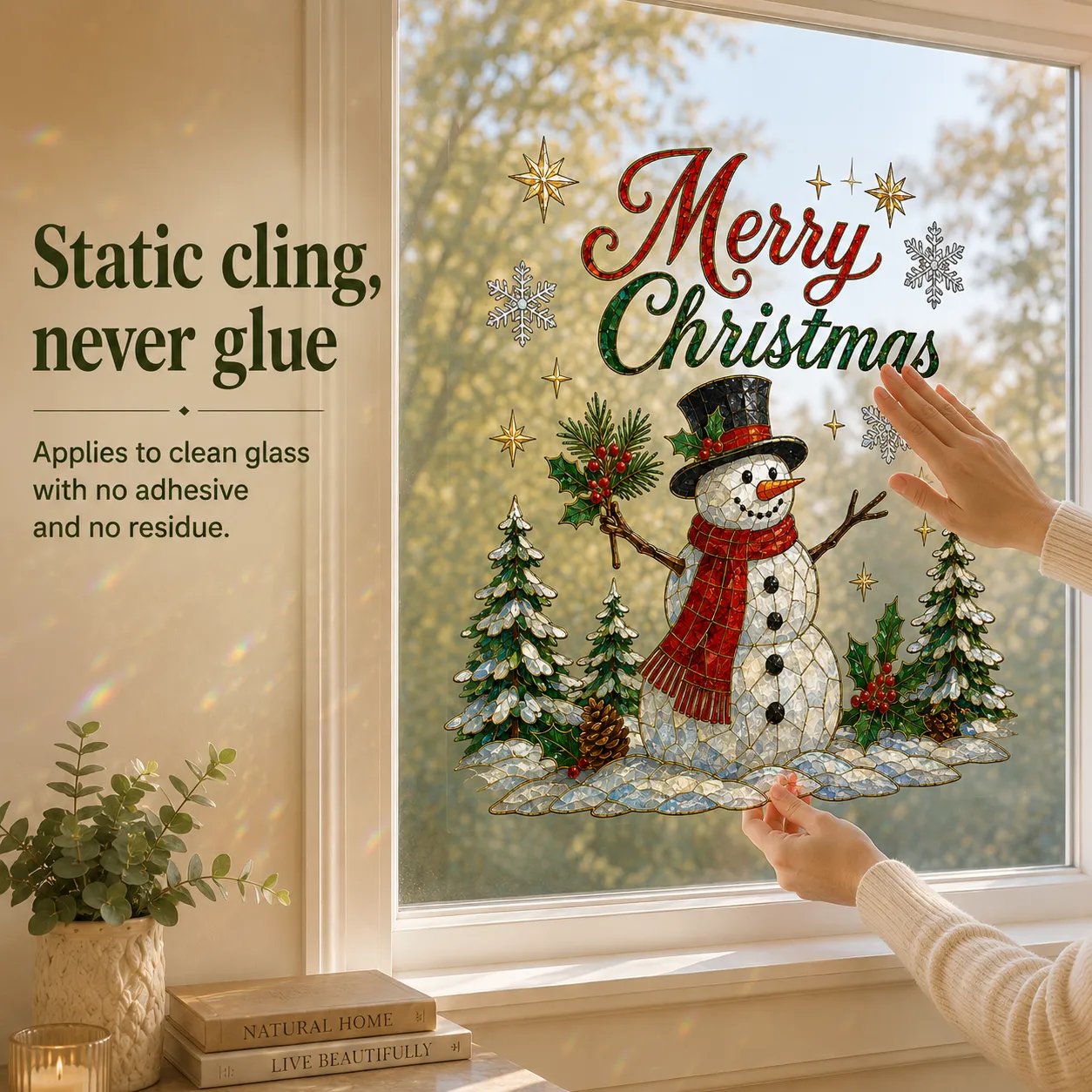 Christmas window sticker design collection
