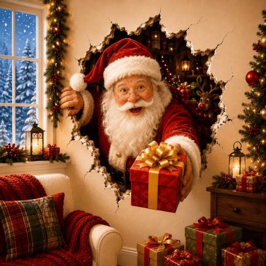 Christmas 3D wall decal decoration