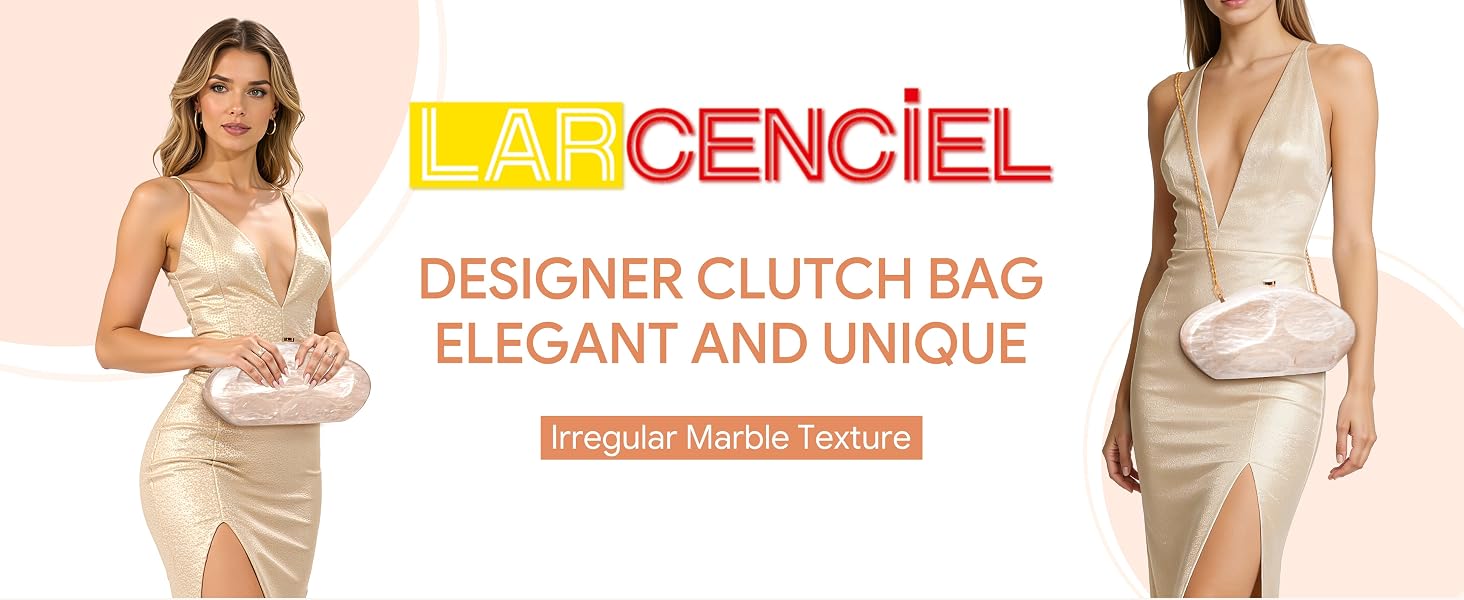 acrylic evening clutch