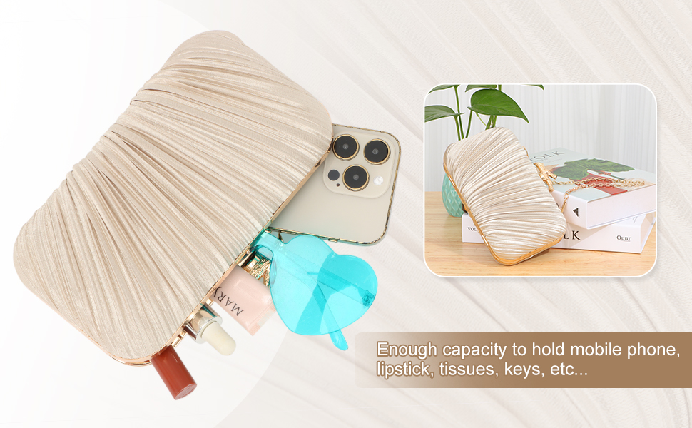 clutch purse capacity