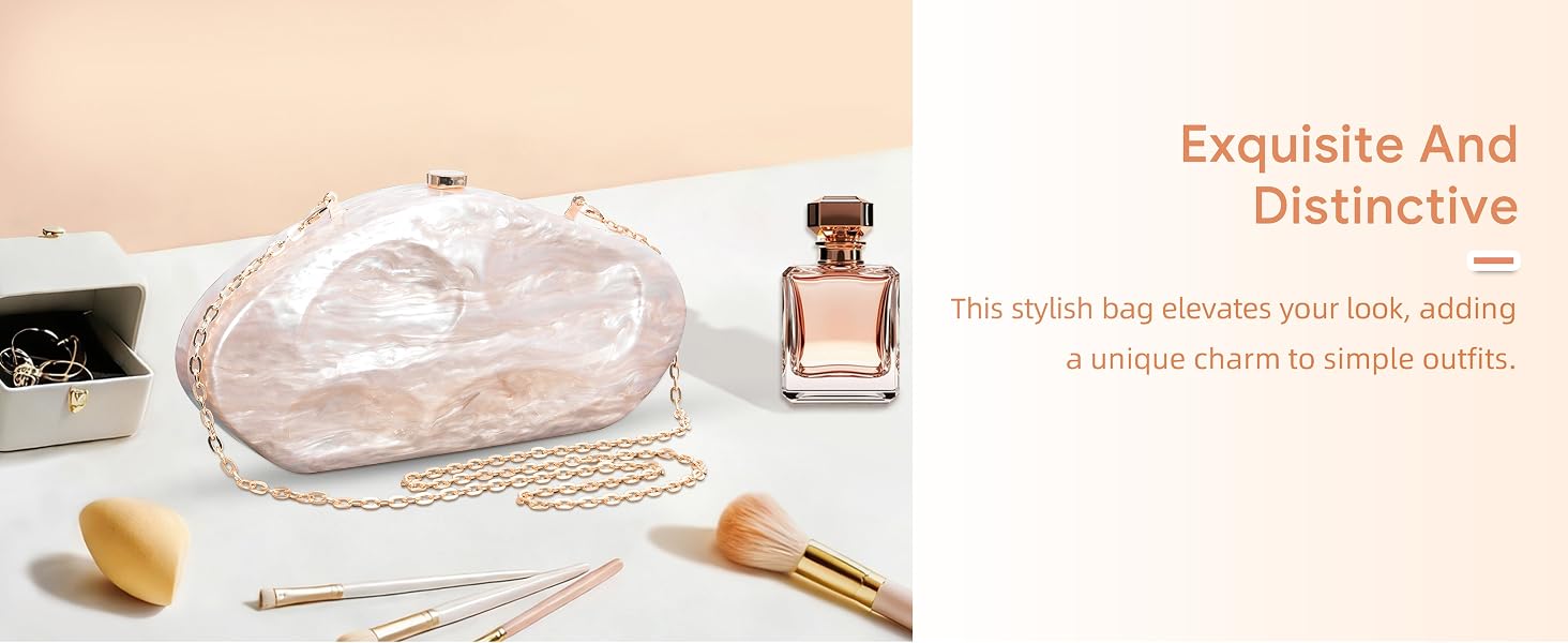 champagne evening bag