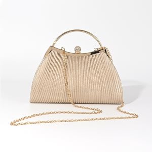 This champagne gold evening bag is a great souvenir for your girlfriend, wife and friends.