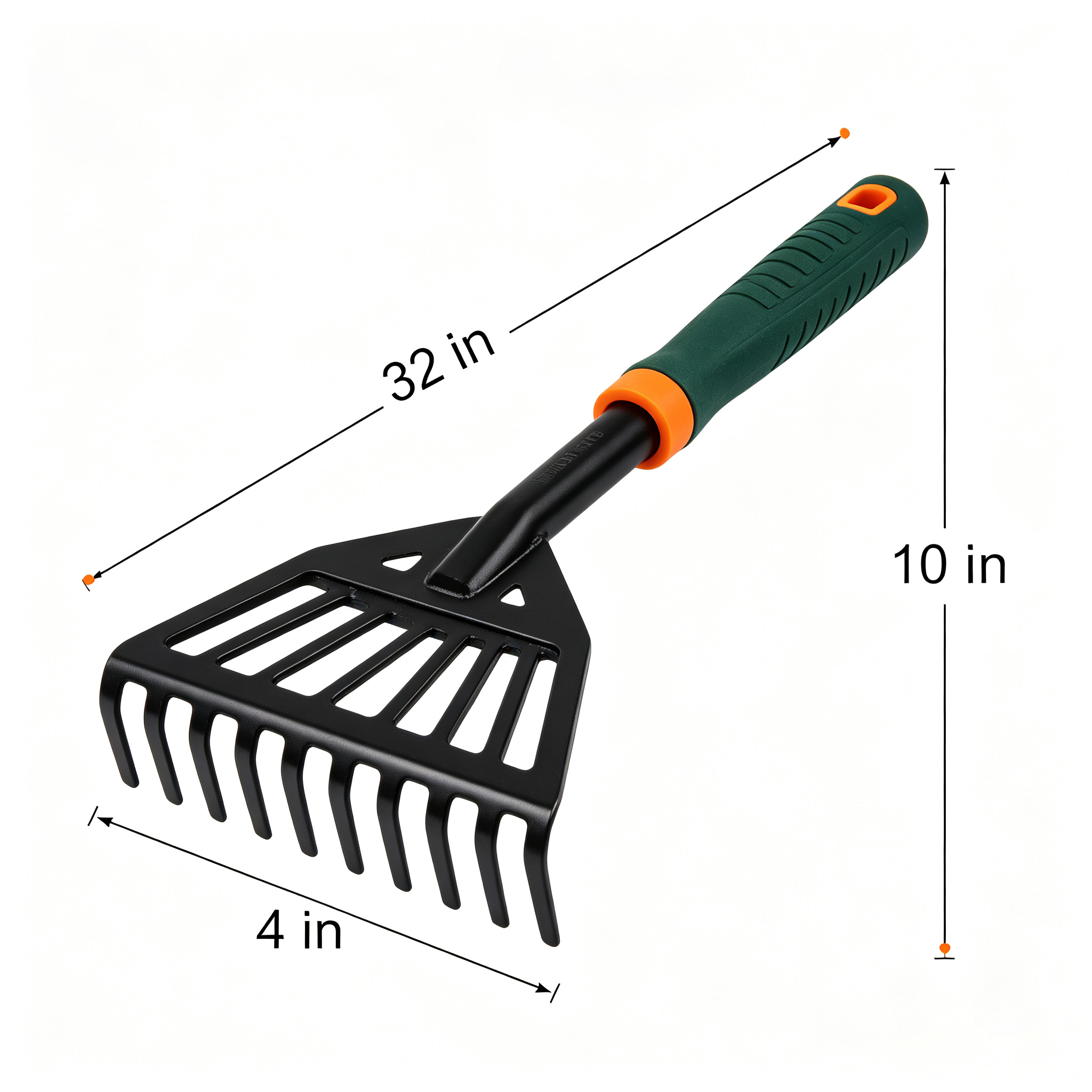 Adjustable Garden Rake with Complete Assembly Hardware Accessories