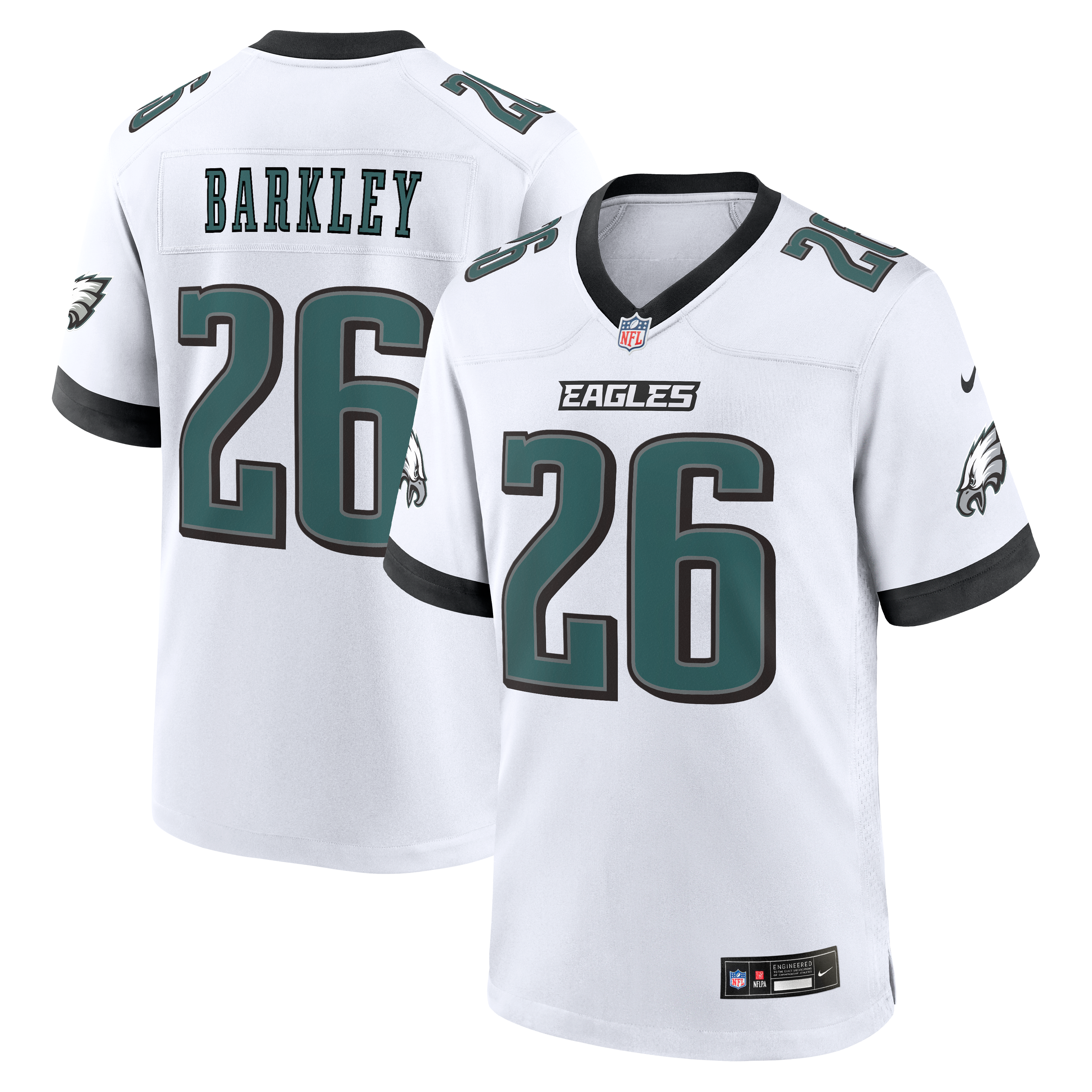 Philadelphia Eagles White Game Jersey for Men – Saquon Barkley