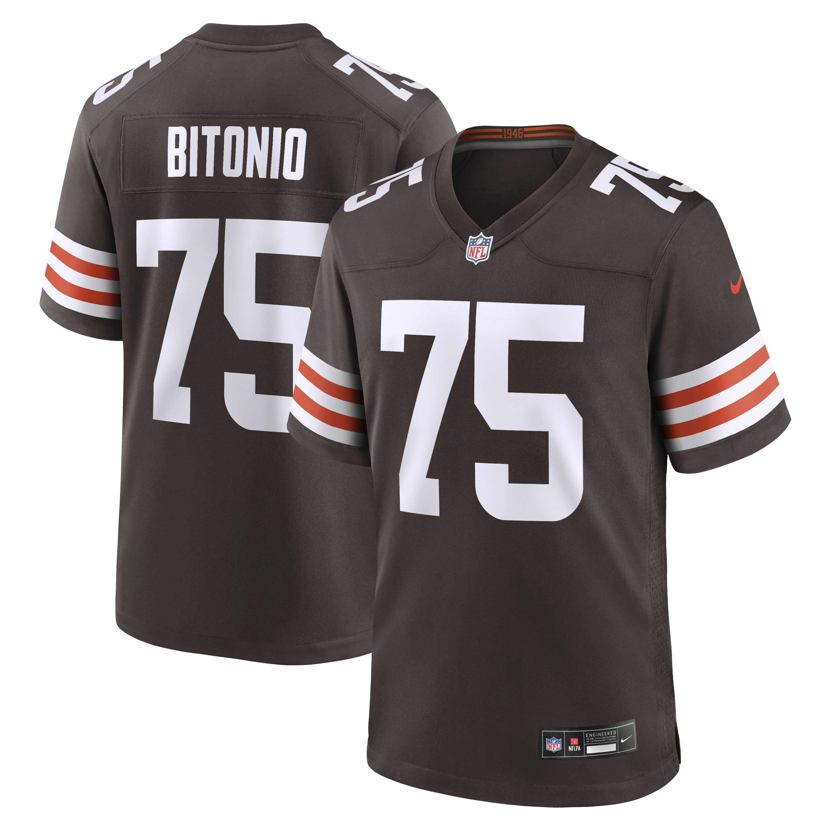 Cleveland Browns Brown Game Jersey for Women – Joel Bitonio