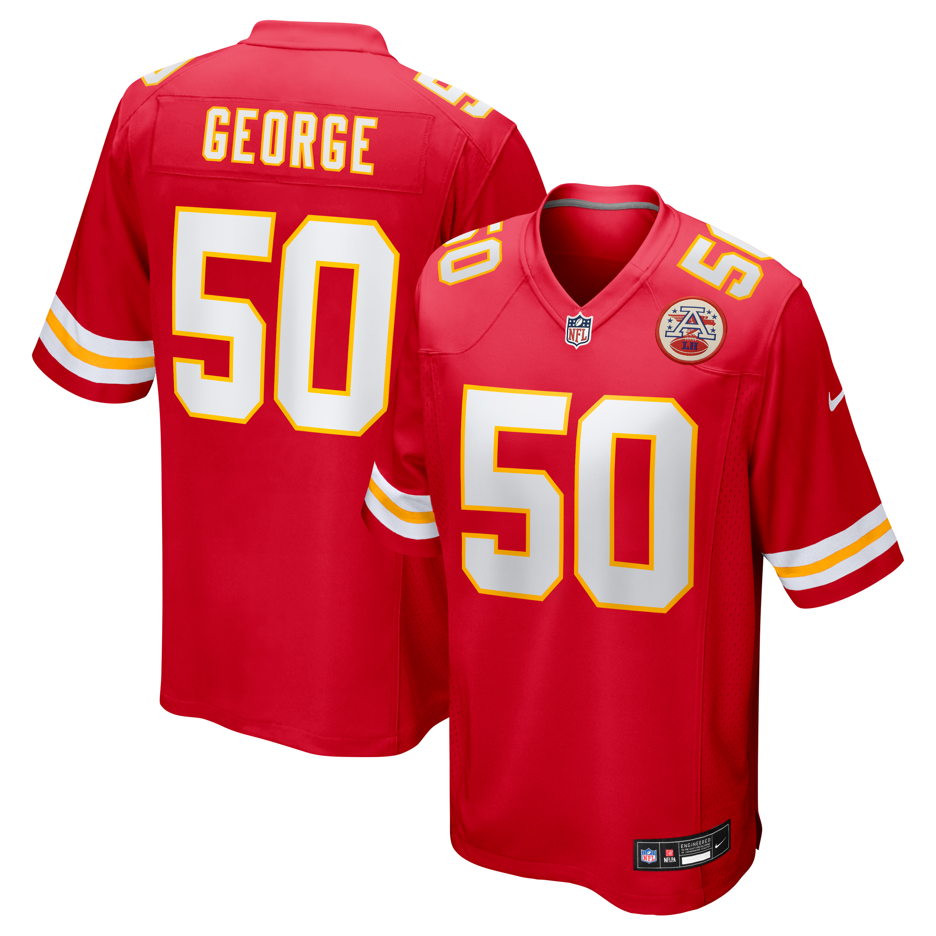 Kansas City Chiefs Red City Game Jersey for Men – Brandon George