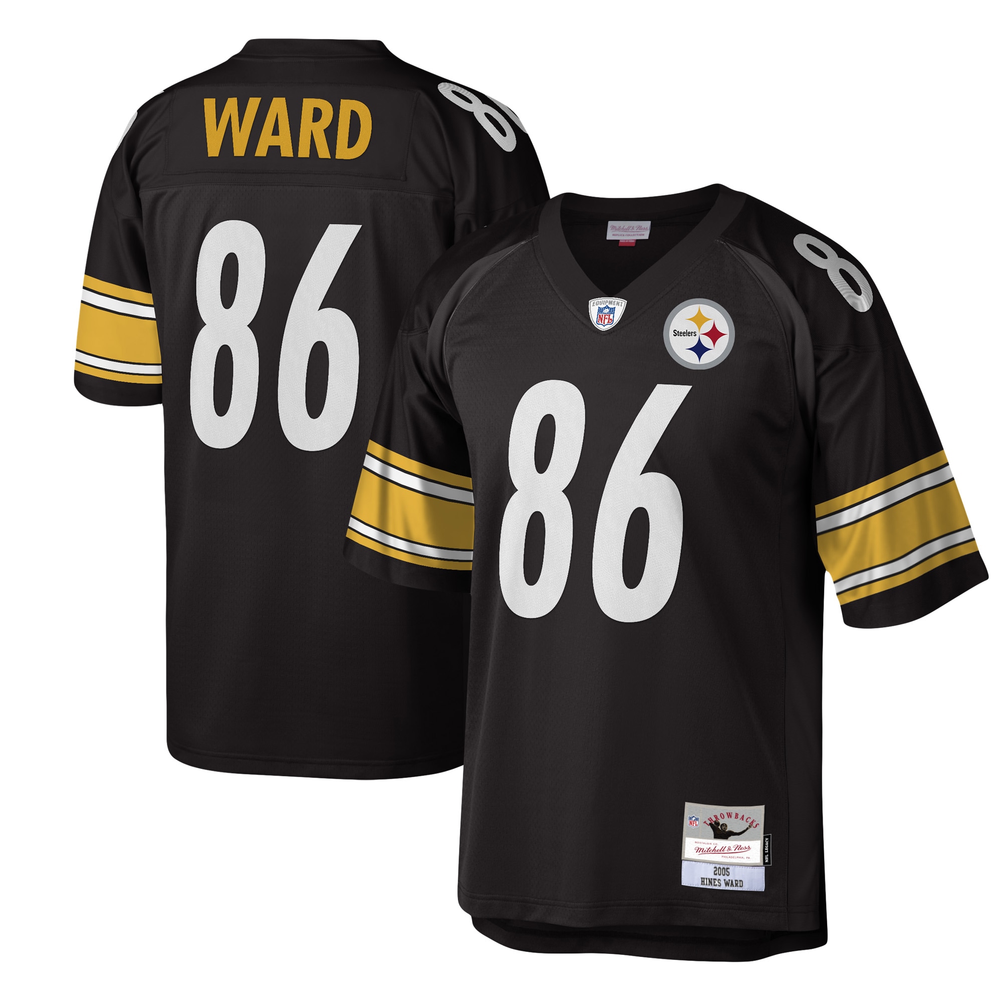 Pittsburgh Steelers Black Replica Jersey for Kids – Hines Ward