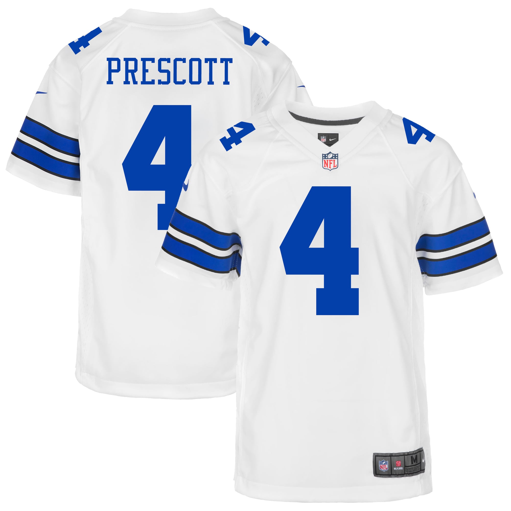 Dallas Cowboys White Game Jersey for Women – Dak Prescott