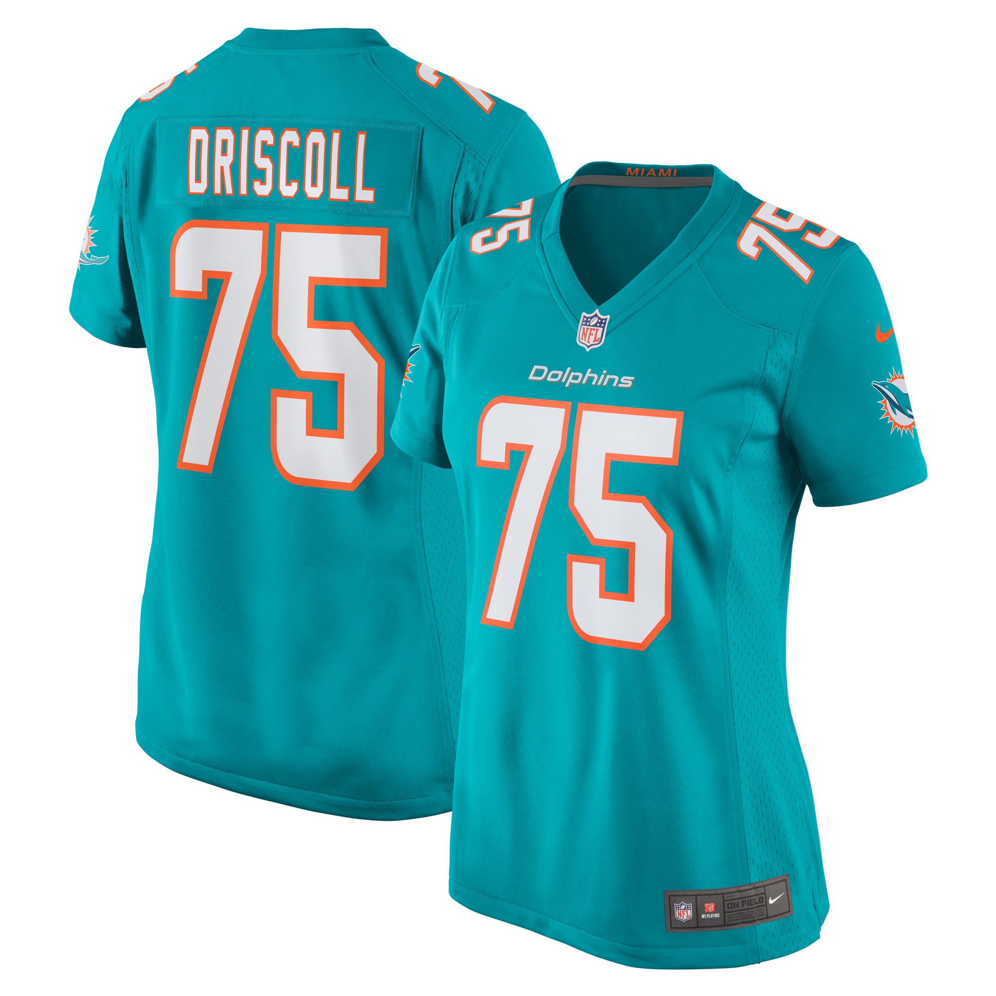 Miami Dolphins Aqua Game Jersey for Women – Jack Driscoll
