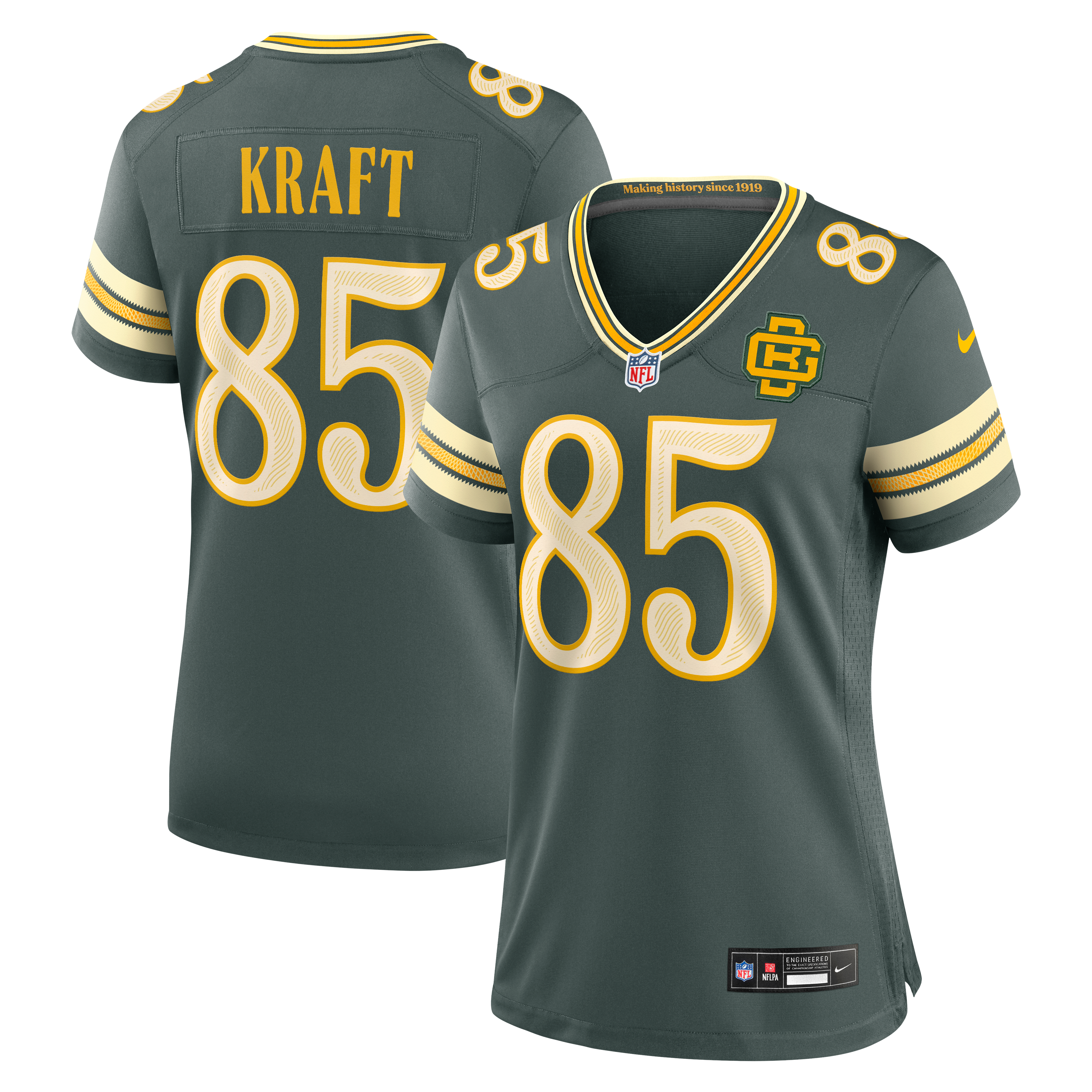 Green Bay Packers 2026 Rivalries Game Jersey for Men – Tucker Kraft
