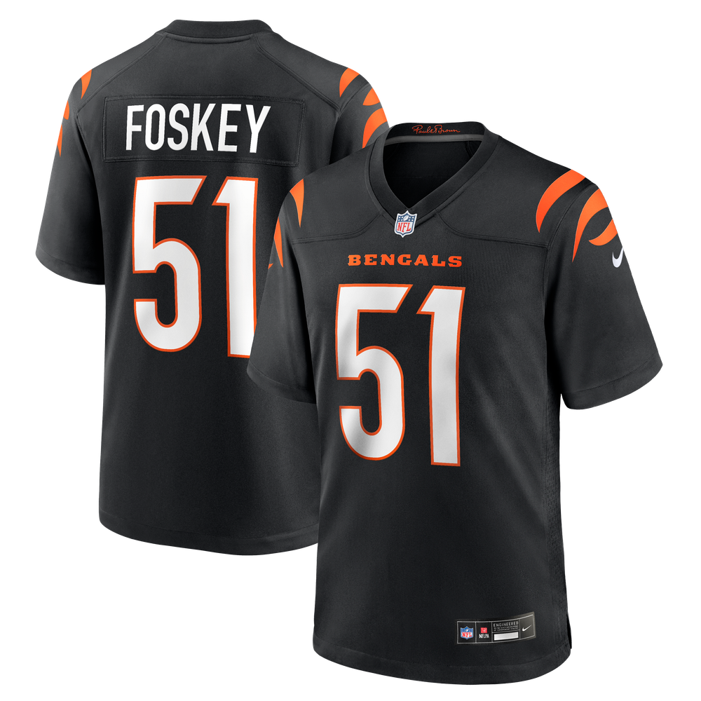 Cincinnati Bengals Black Game Jersey for Women – Isaiah Foskey
