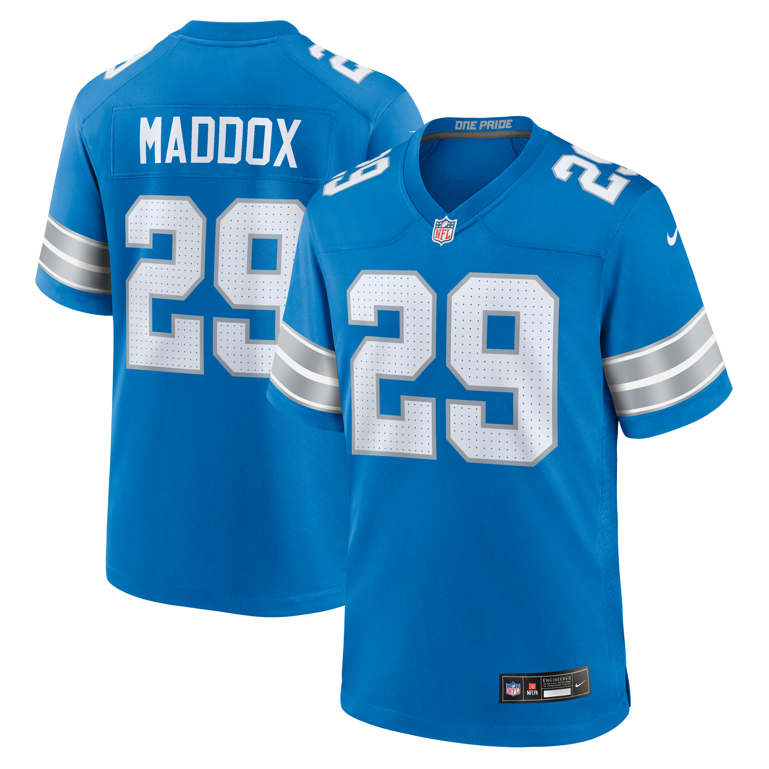 Detroit Lions Blue Game Jersey for Kids – Avonte Maddox