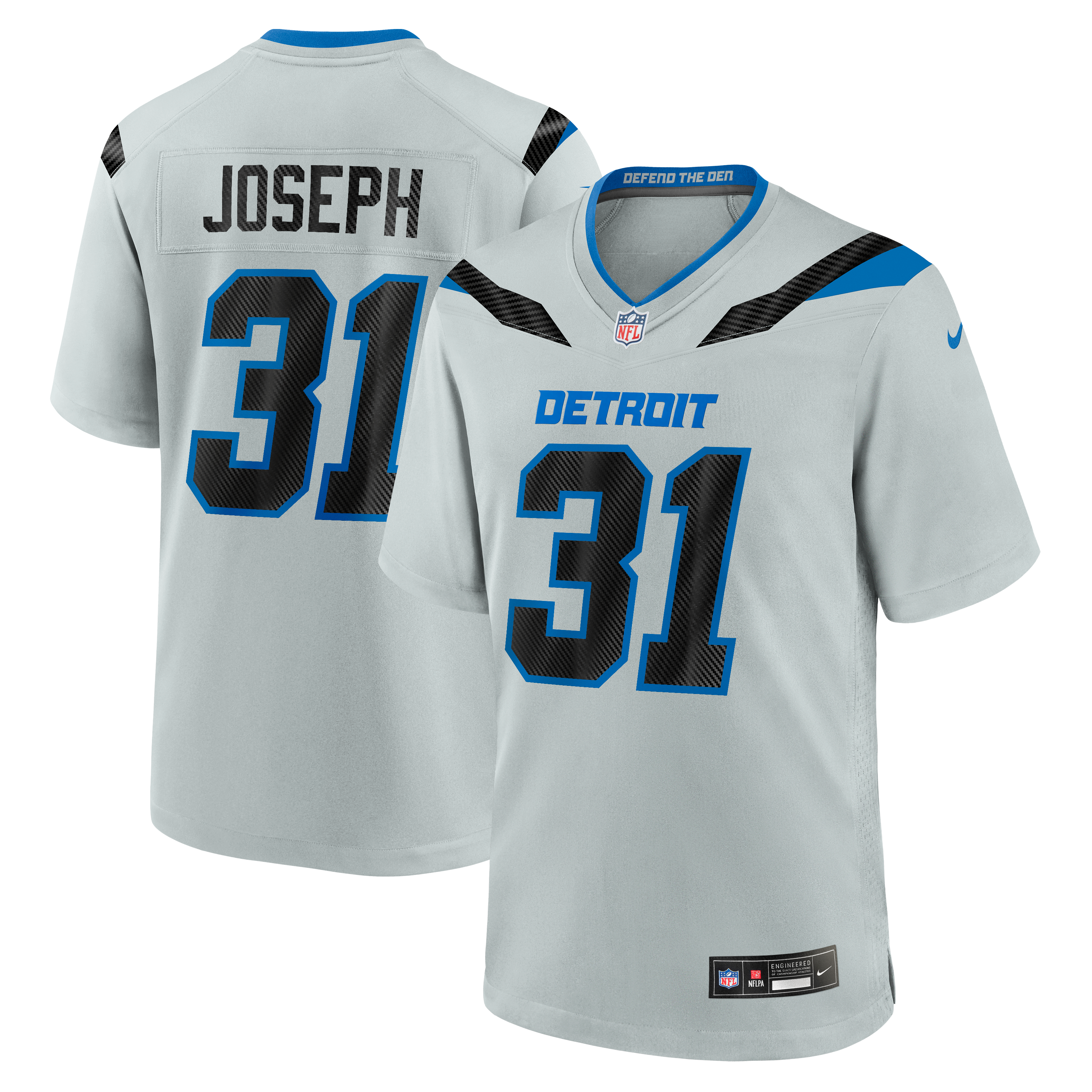 Detroit Lions 2026 Silver Rivalries Game Jersey for Women – Kerby Joseph