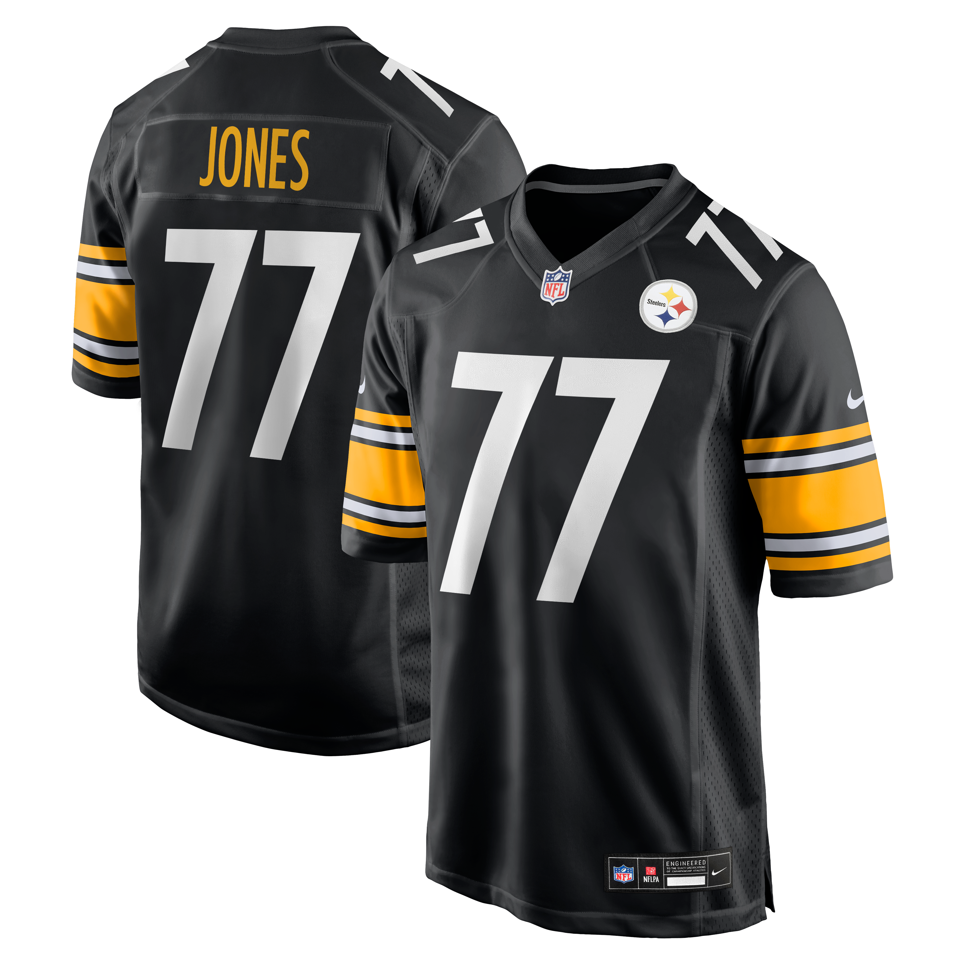 Pittsburgh Steelers Black Game Jersey for Kids – Broderick Jones