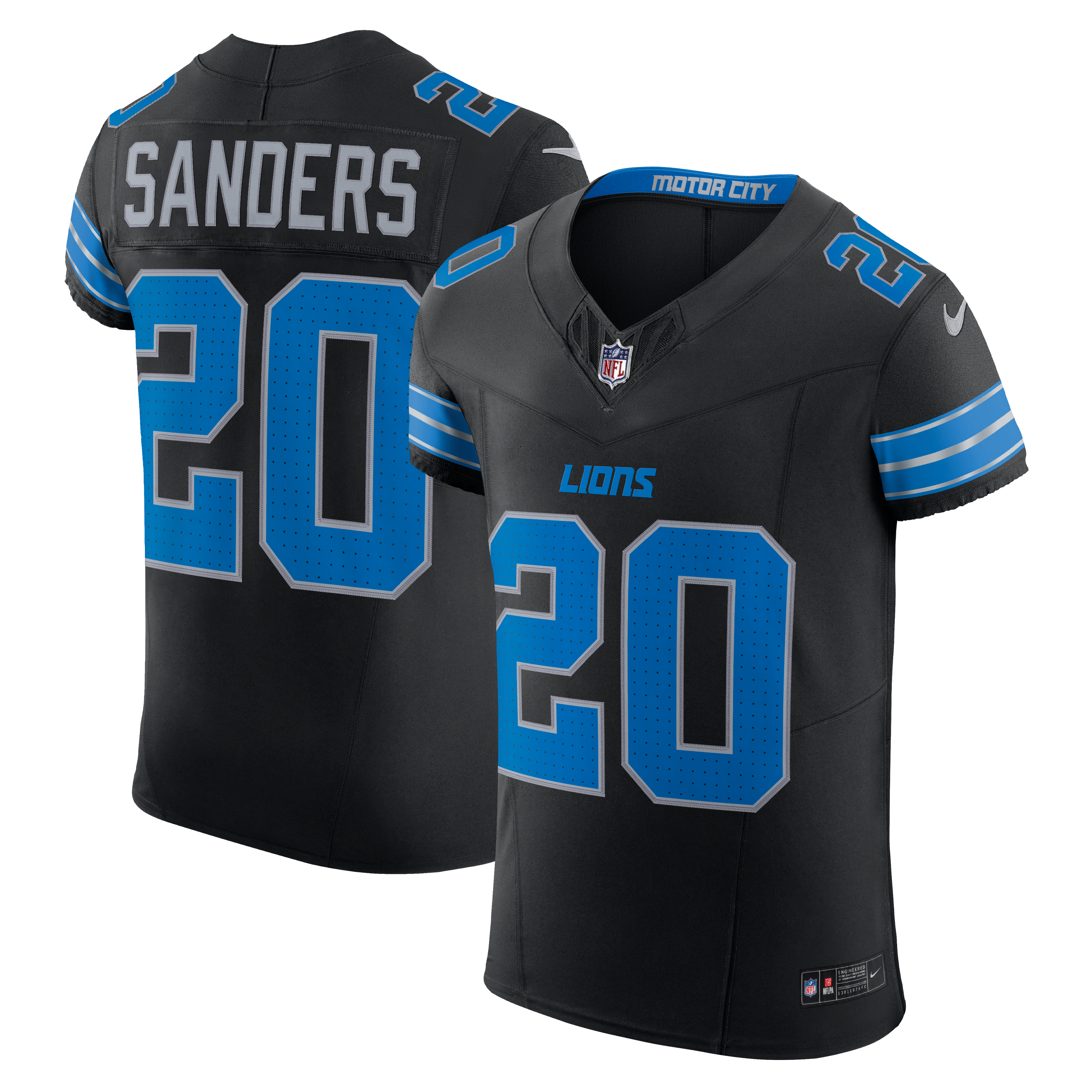 Detroit Lions Black Elite Alternate Jersey for Men – Barry Sanders