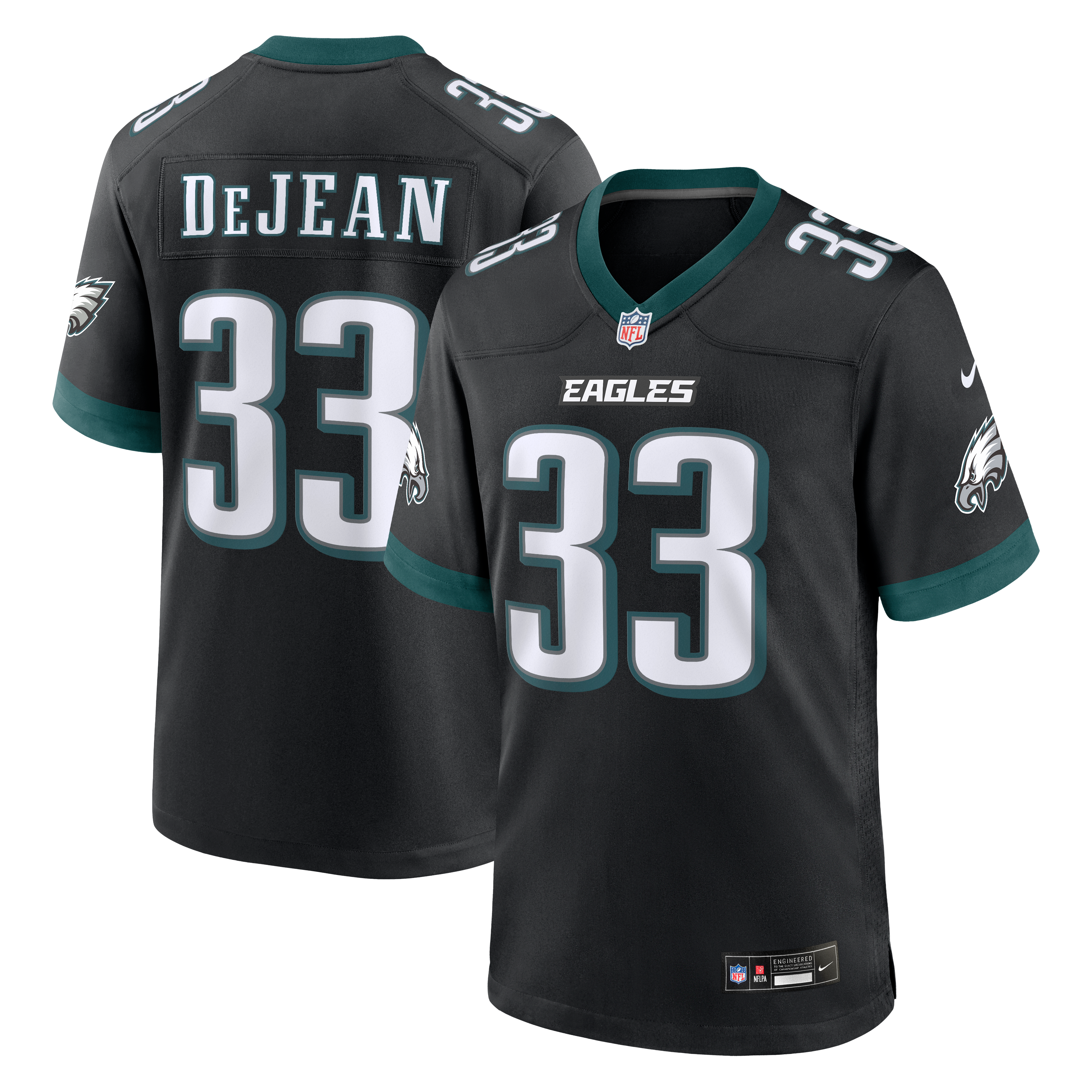 Philadelphia Eagles Black Game Alternate Jersey for Men – Cooper DeJean