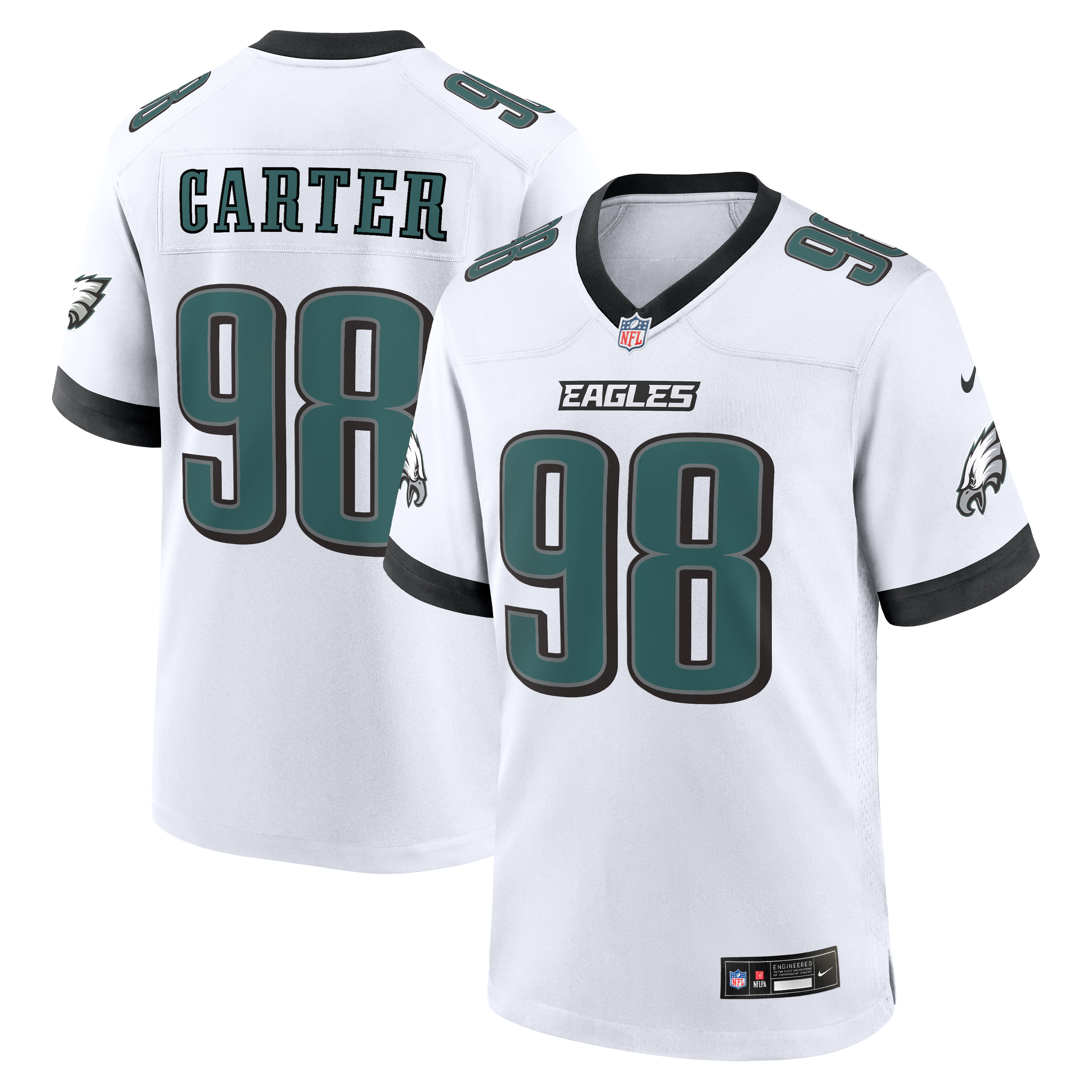Philadelphia Eagles White Game Jersey for Men – Jalen Carter