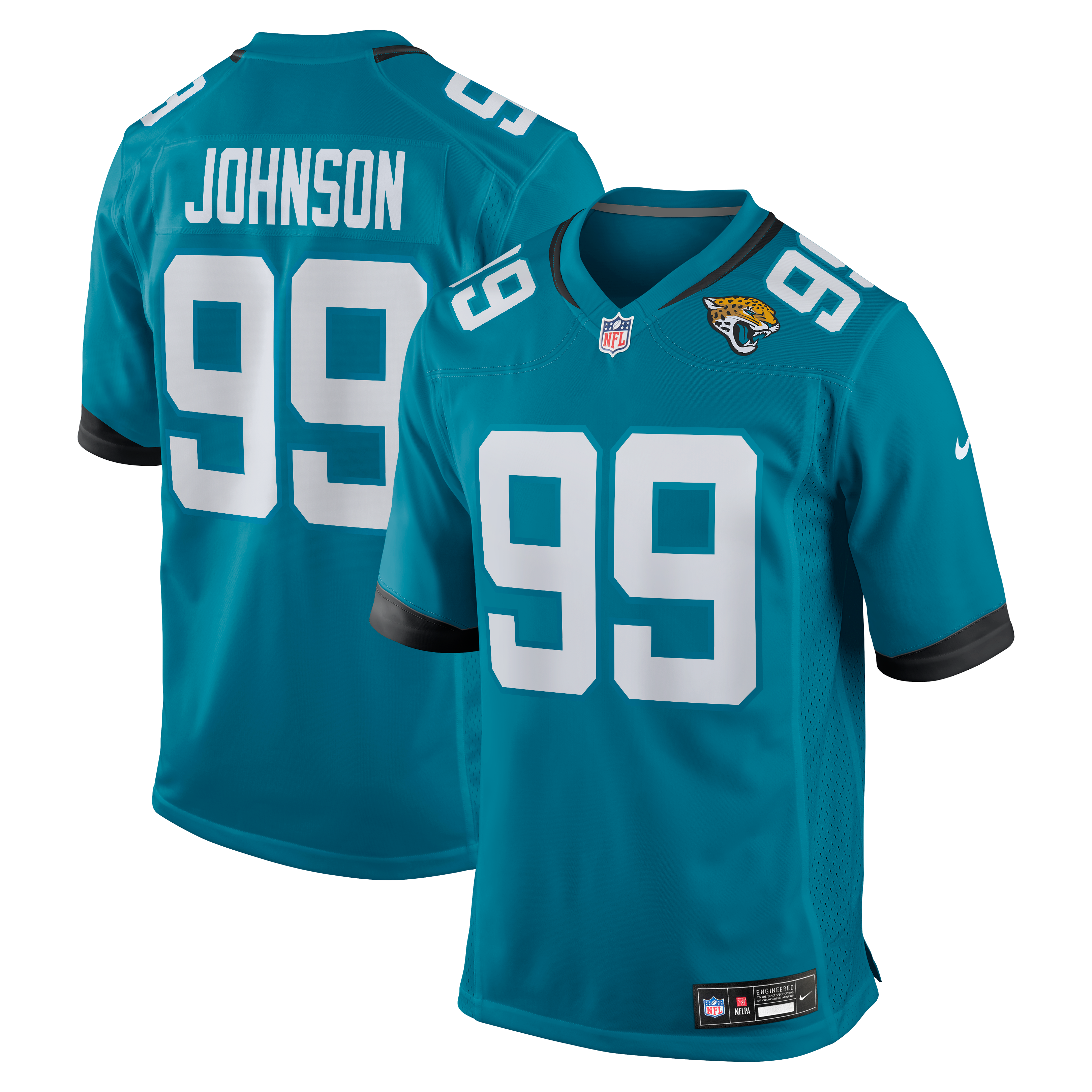 Jacksonville Jaguars Teal Game Jersey for Women – Austin Johnson