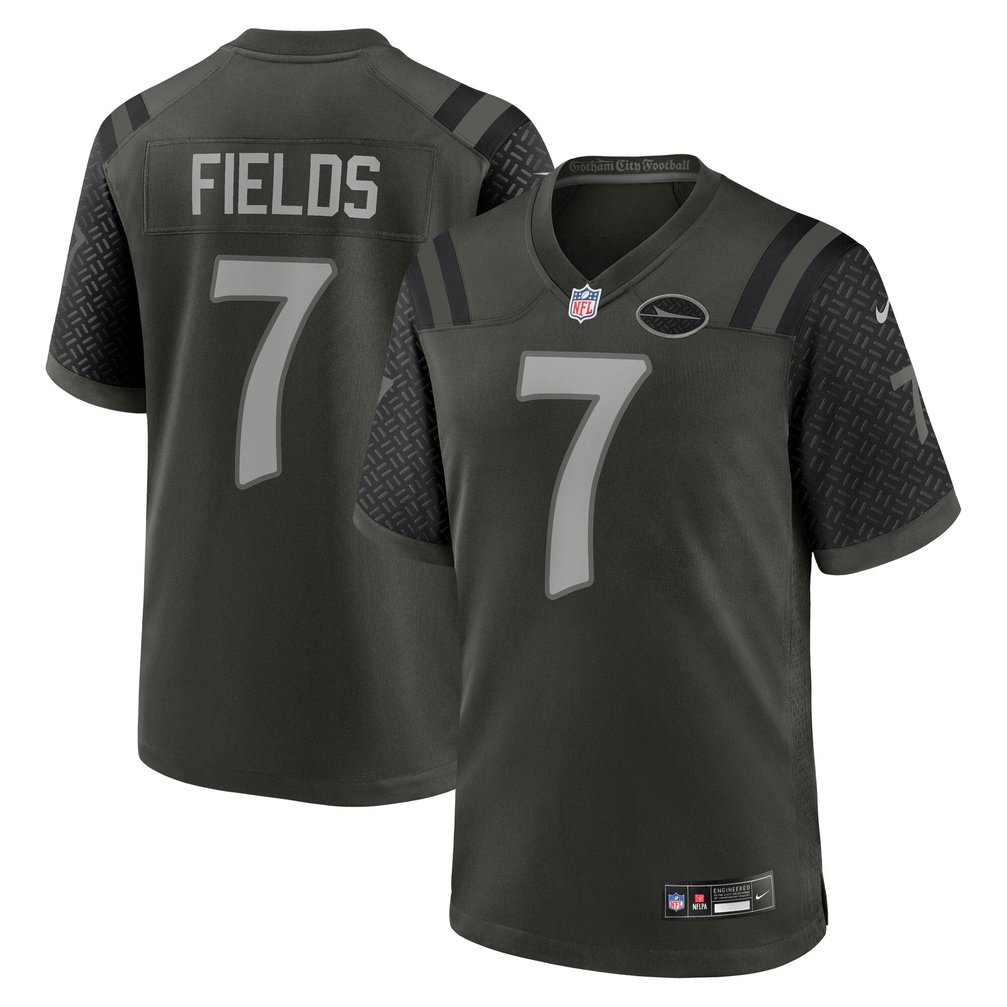 New York Jets 2025 Green Gotham Rivalries Game Jersey for Men – Justin Fields